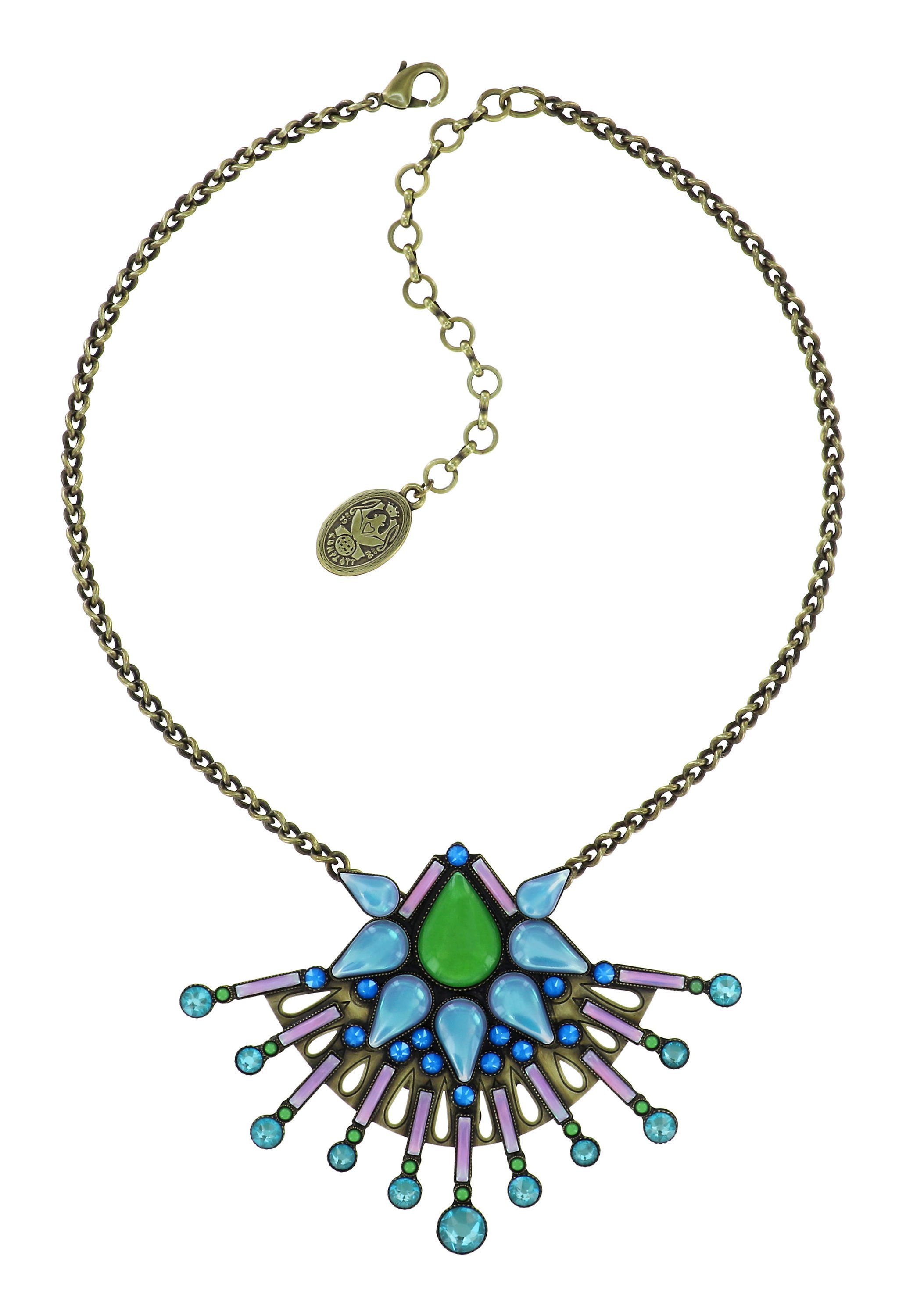 image pour Collier Geisha Montre-Moi La Lune Bleue blue/green size L