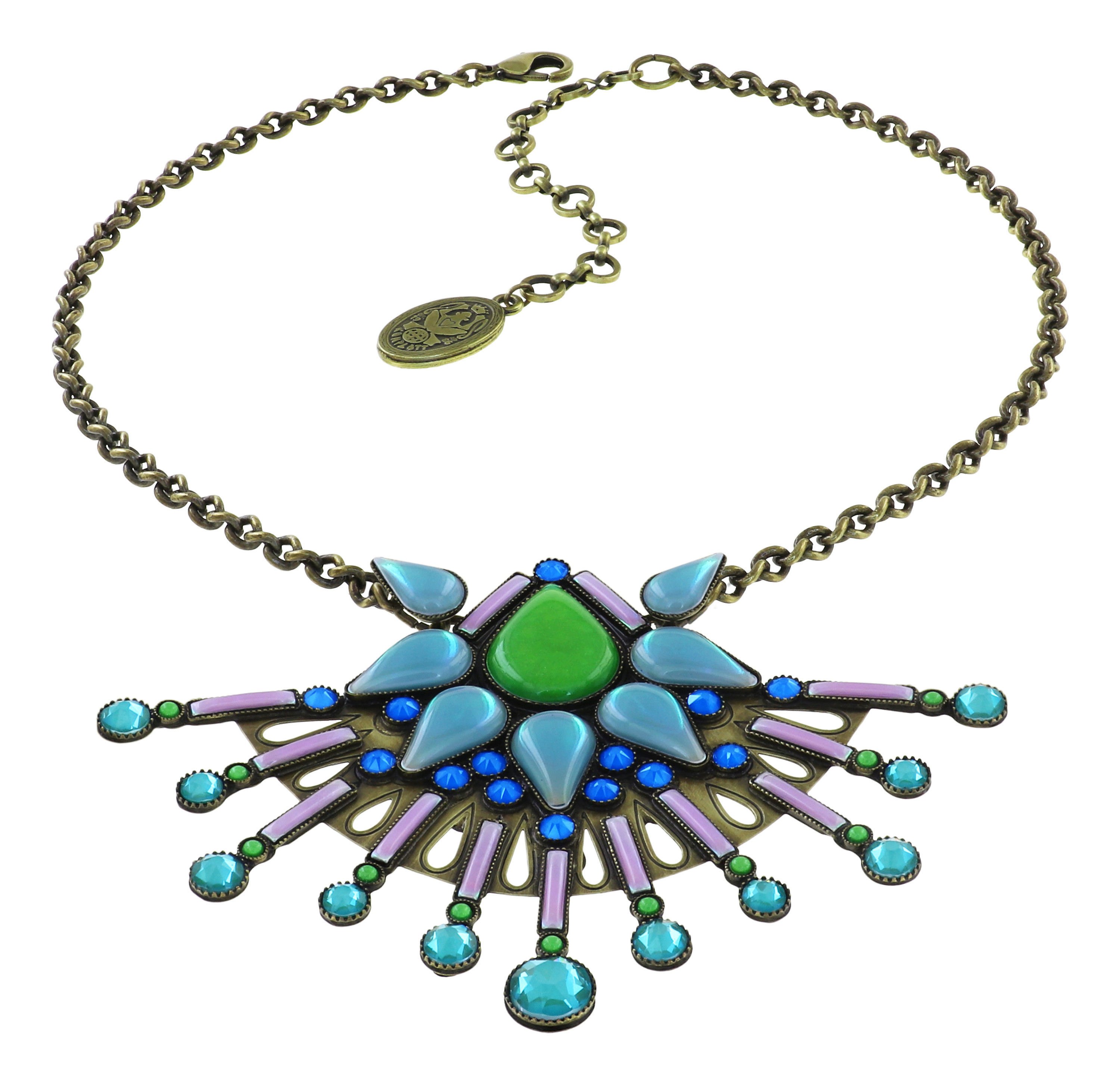 image pour Collier Geisha Montre-Moi La Lune Bleue blue/green size L