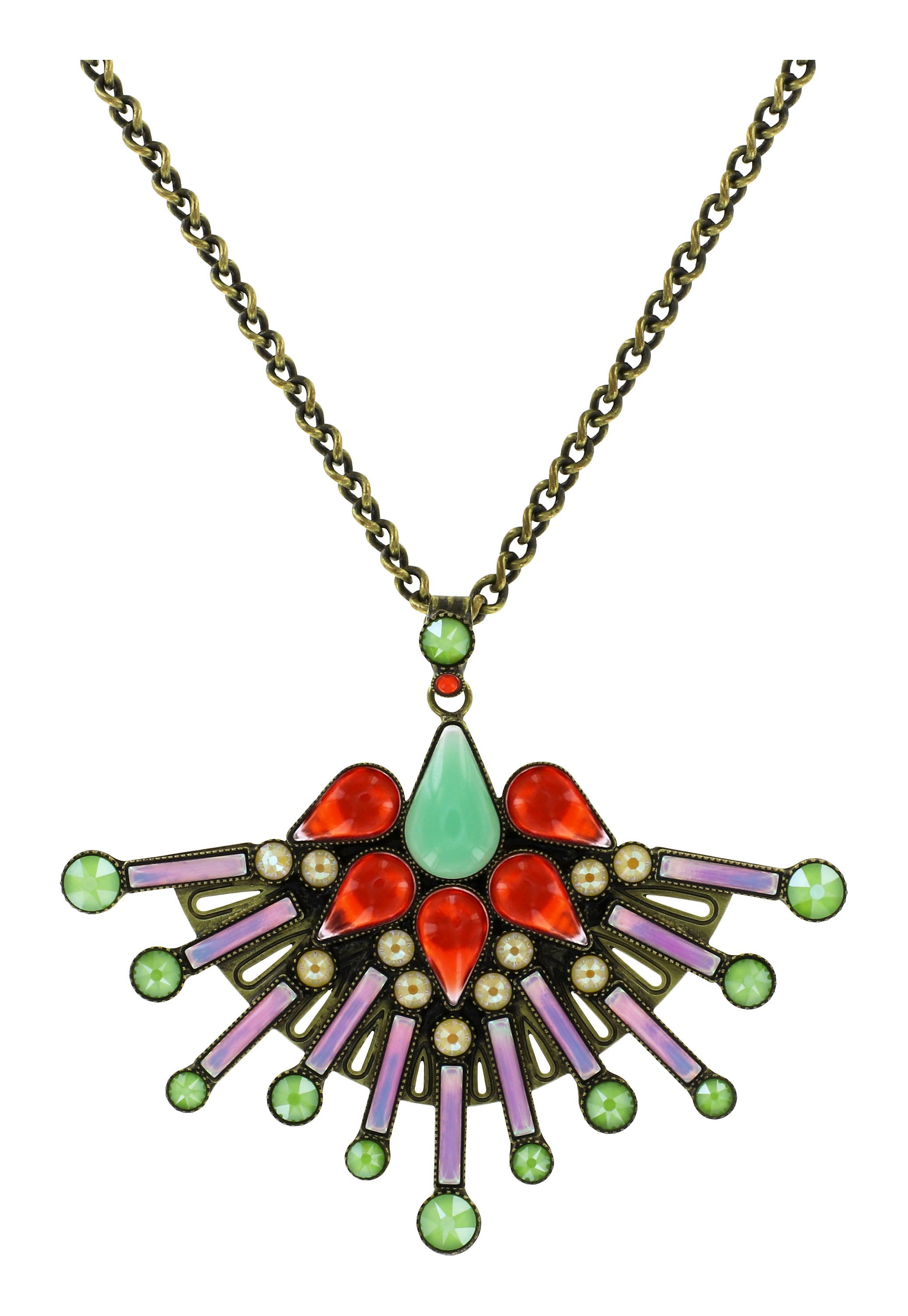 image for Necklace Pendant (Long) Geisha Lotus Kimono Multi size M