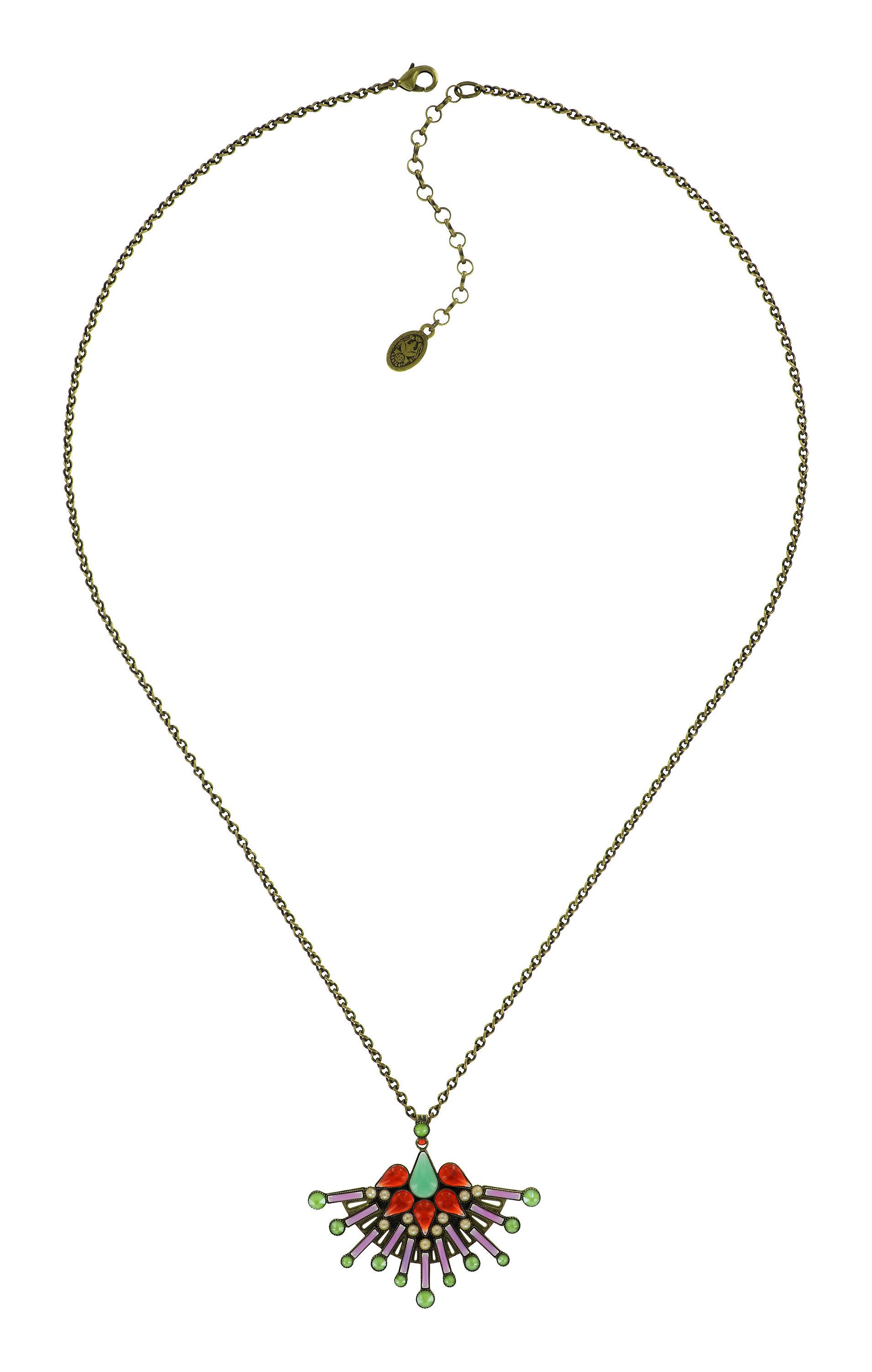 image pour Collier pendant (long) Geisha Kimono Lotus Multi size M