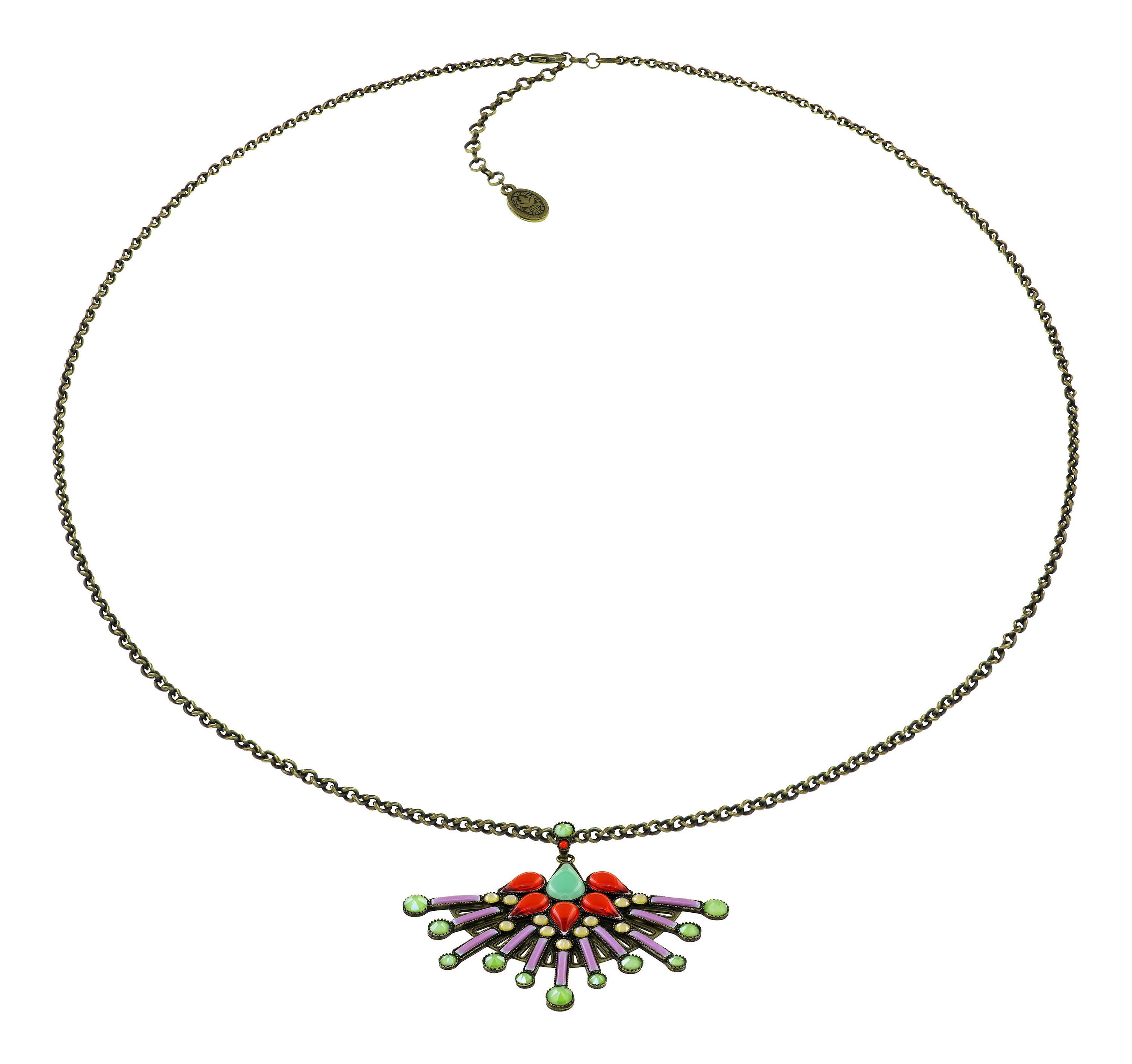 image for Necklace Pendant (Long) Geisha Lotus Kimono Multi size M