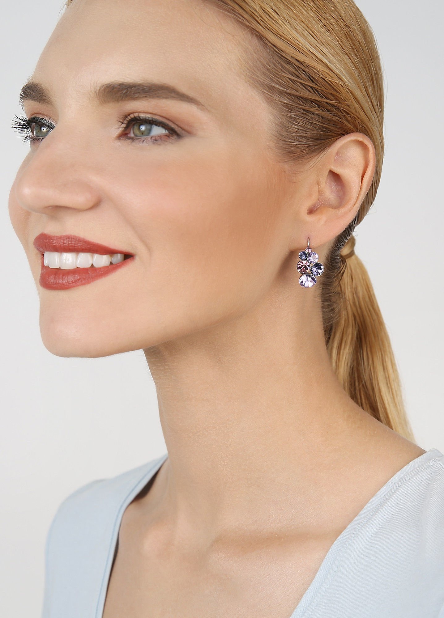 image for Earring eurowire Petit Glamour Lila  