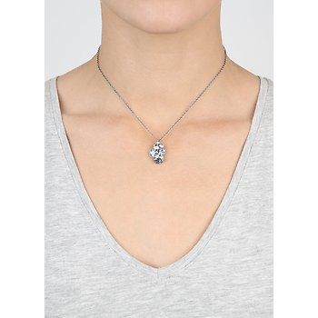 Bild für Halskette mit Anhänger Petit Glamour weiß / hellrosa  