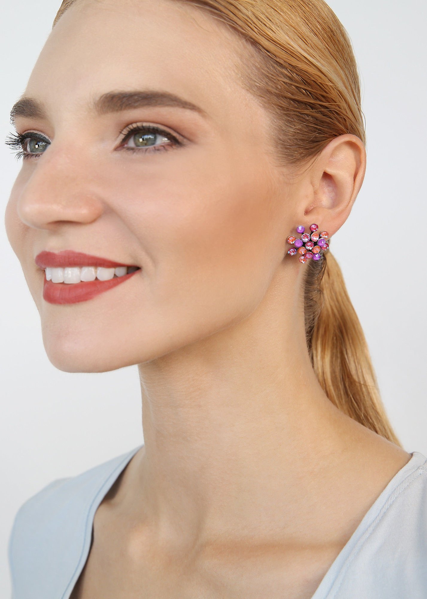 image for Earring Stud Magic Fireball Lila  Classic Size (21mm Ø)