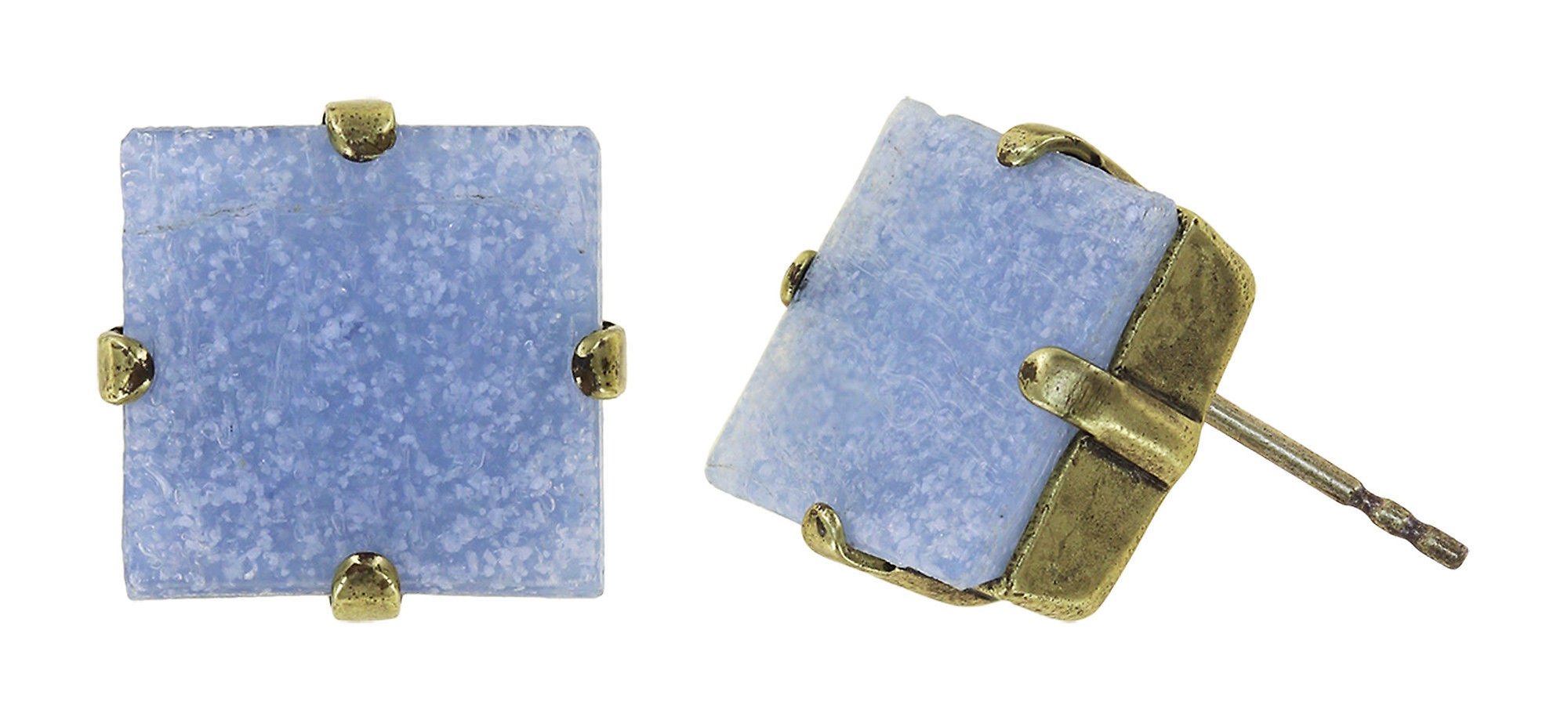image for Earring Stud Cleo Light Blue  