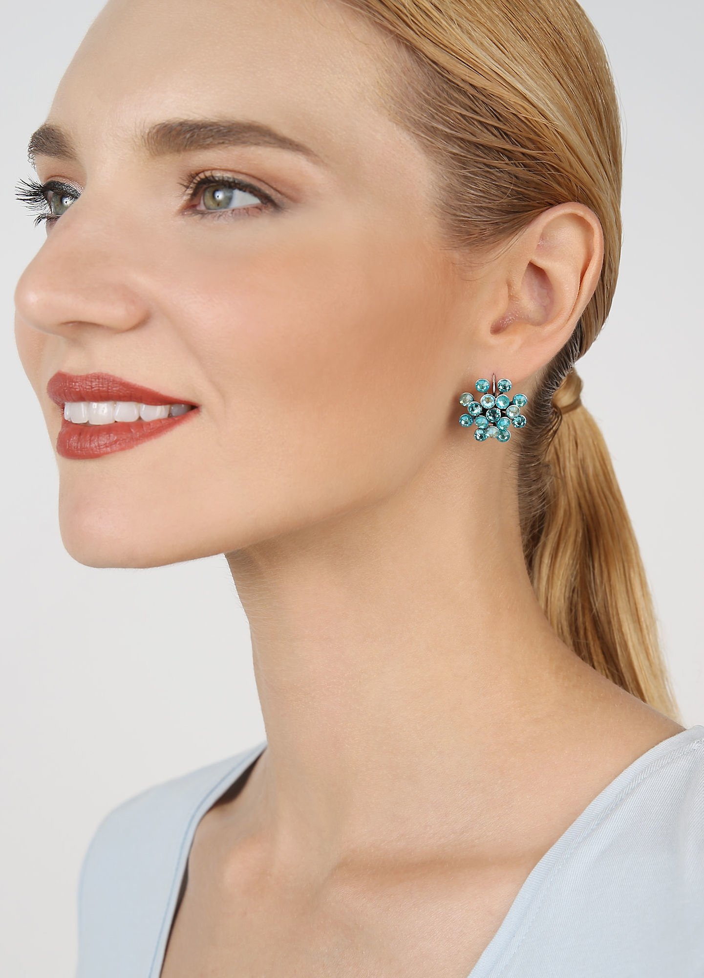 image pour Boucles d'oreilles Eurowire Magic Fireball Bleu / Vert  Classic Size (21mm Ø)