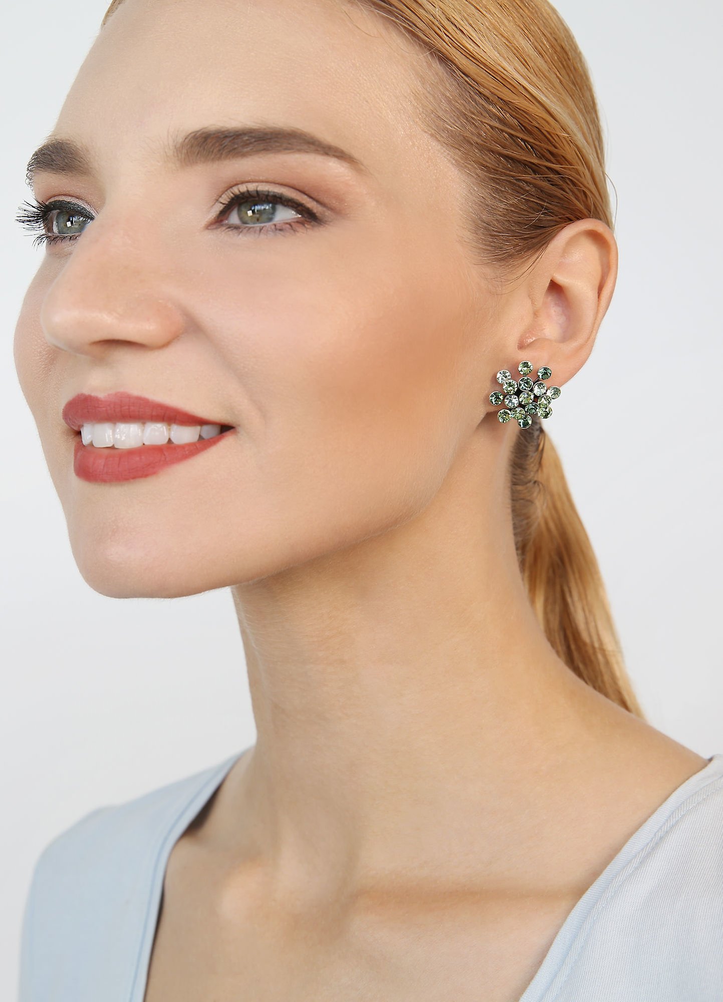 image pour Clou d'oreille Magic Fireball Vert  Classic Size (21mm Ø)