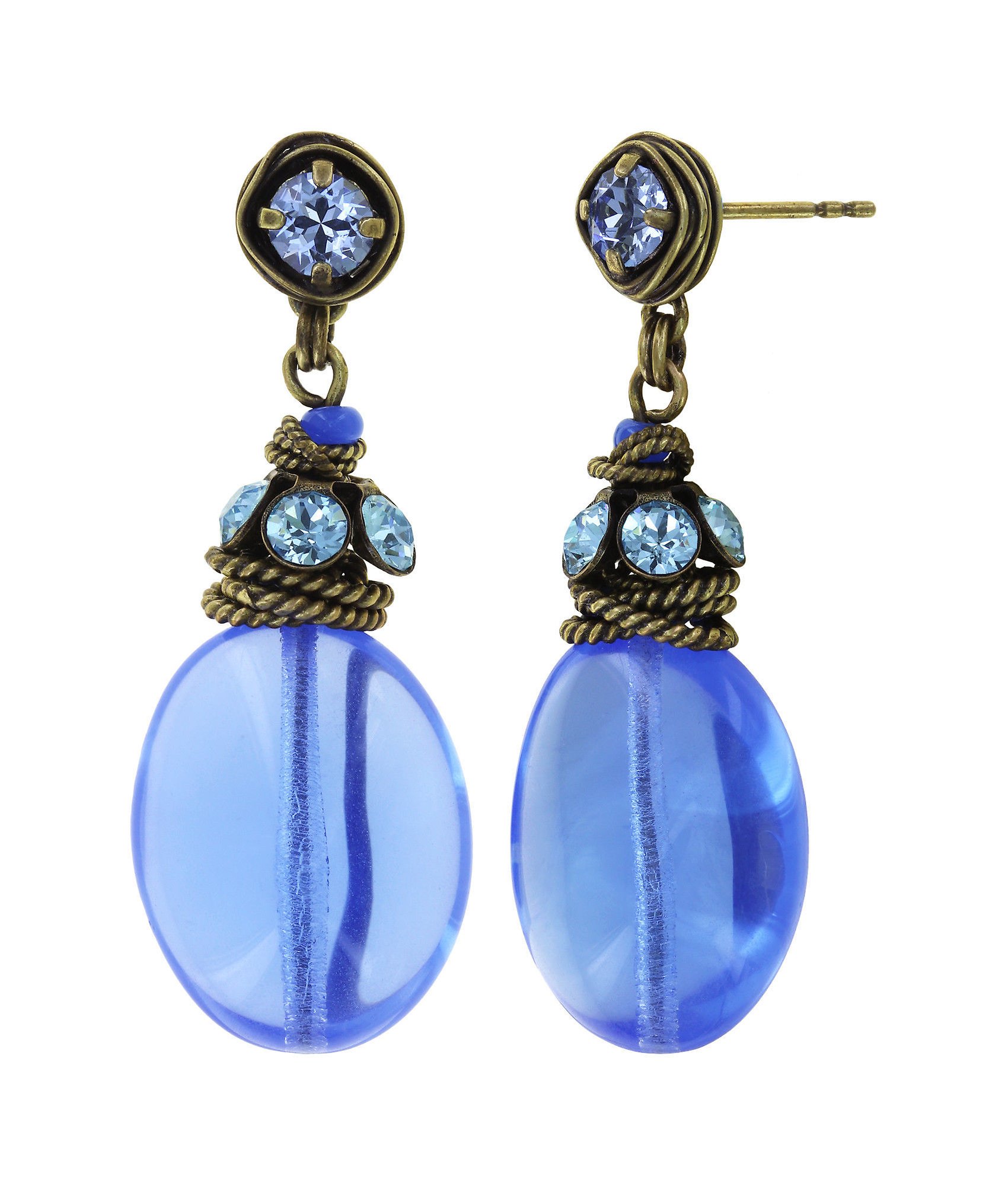 image for Earring stud dangling Tropical Candy Turquoise  