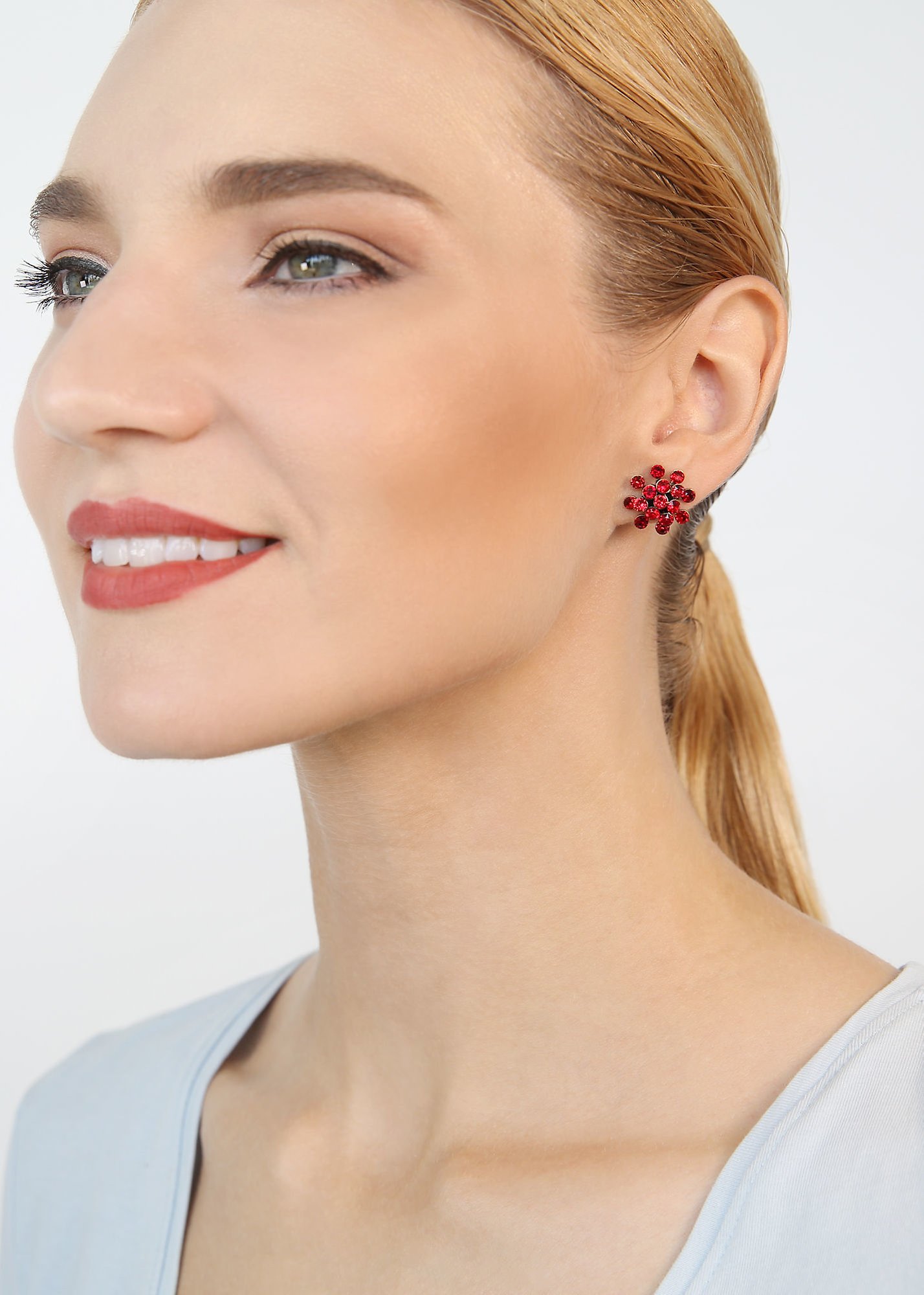 image for Earring Stud Magic Fireball Red  mini