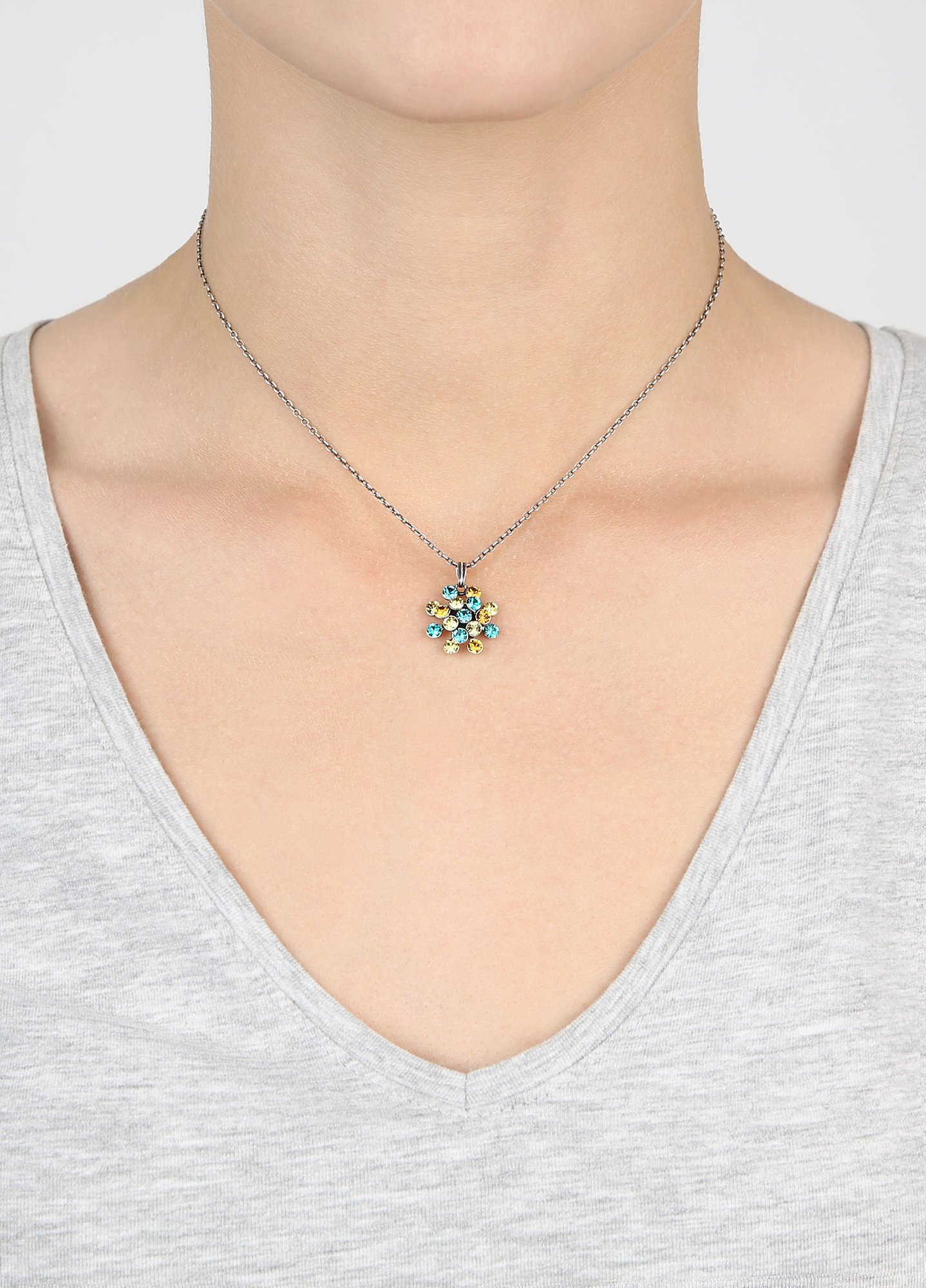 image pour Collier pendant Magic Fireball Bleu / Jaune  mini