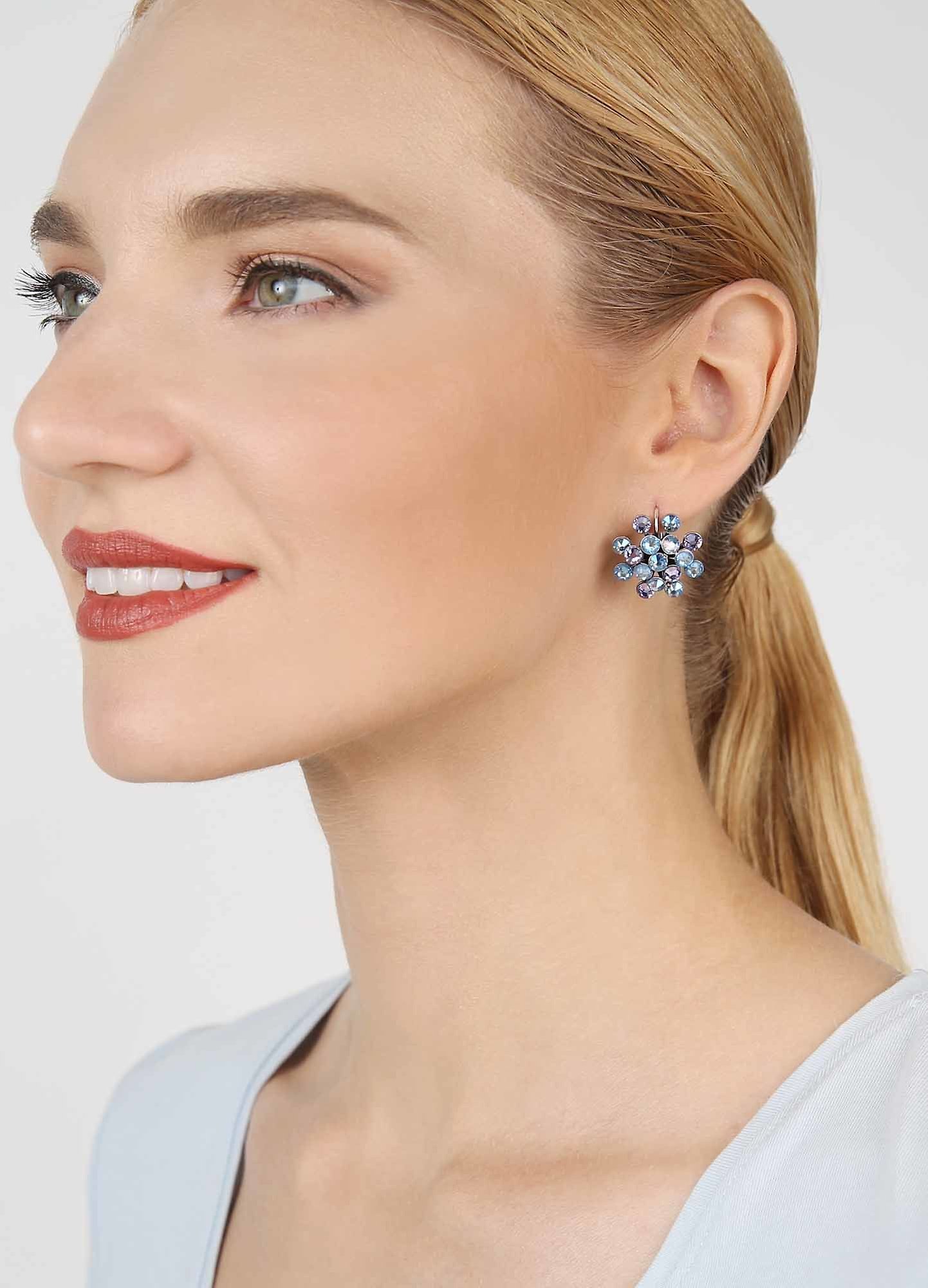 Bild für Ohrringe mit Brisur Magic Fireball Blau / Lila  Classic Size (21mm Ø)