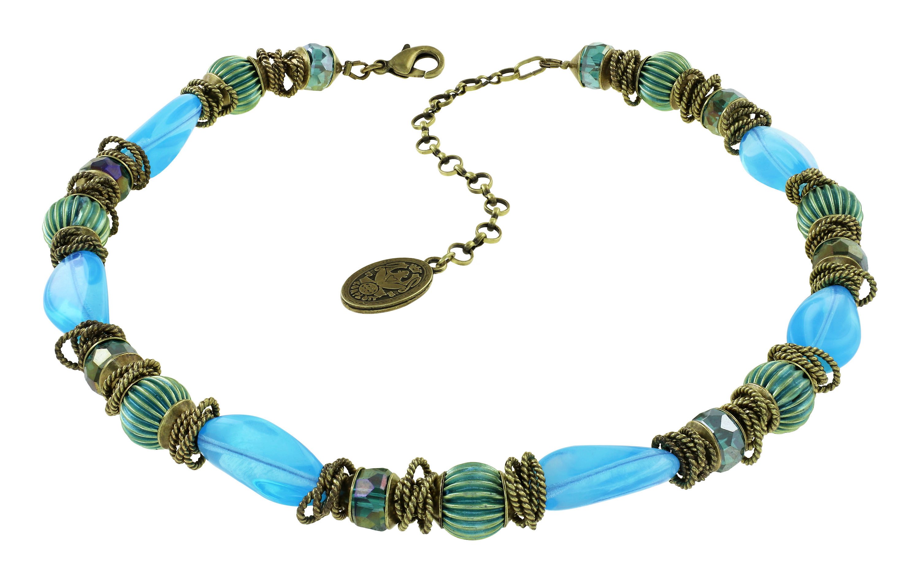 Bild für Halskette Tropical Candy mixed water blues Blau 