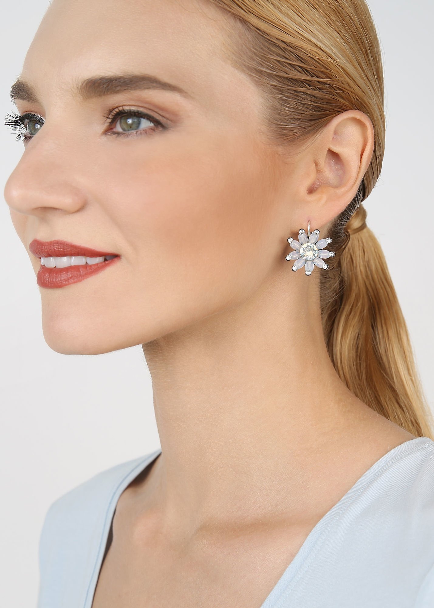 image for Earring Eurowire Daisy Riot White  size S