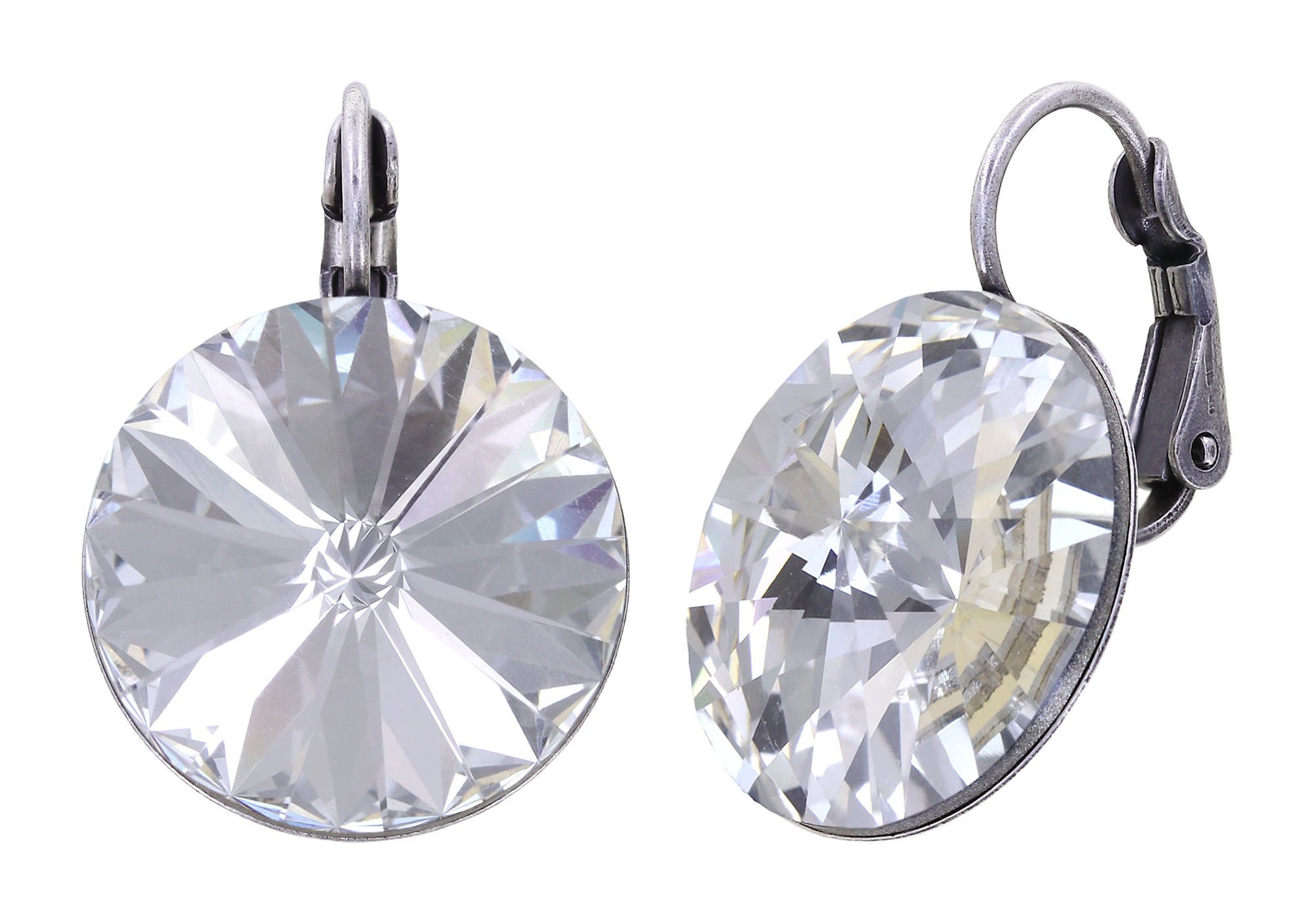 image for Earring Eurowire Rivoli White crystal 18mm