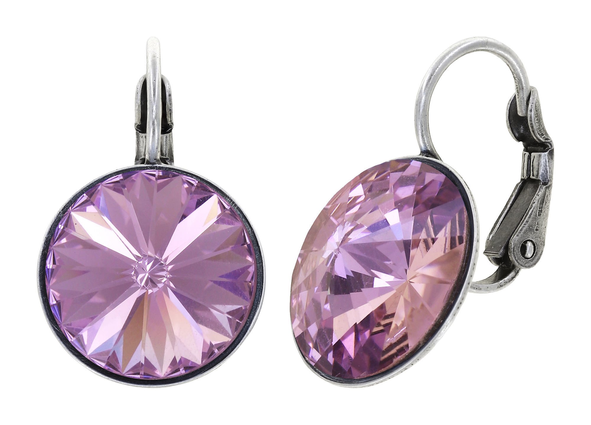 image for Earring Eurowire Rivoli Lila light amethyst 14mm