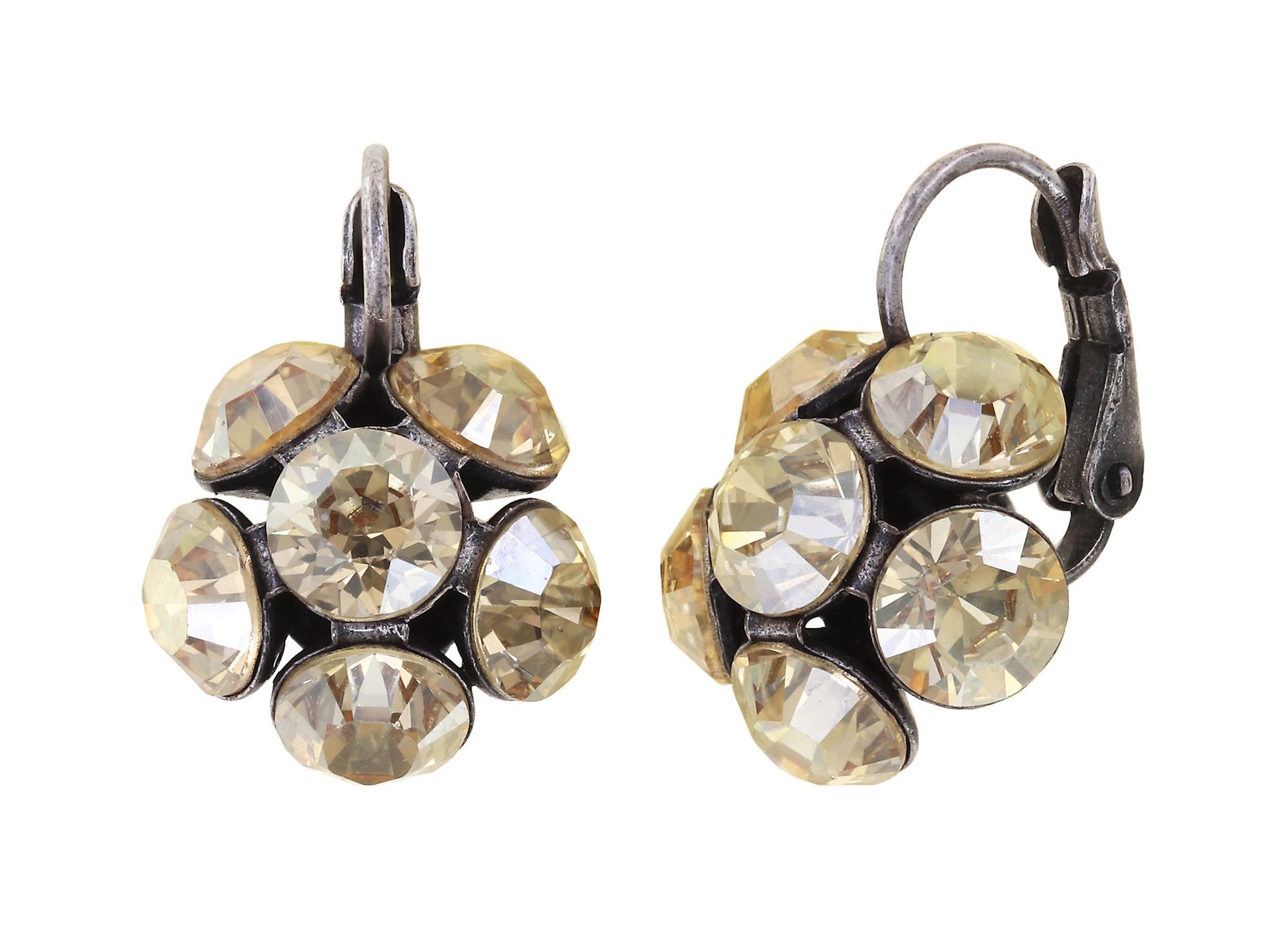 Bild für Ohrringe mit Brisur Disco Balls Beige Kristall goldener Schatten SS 29