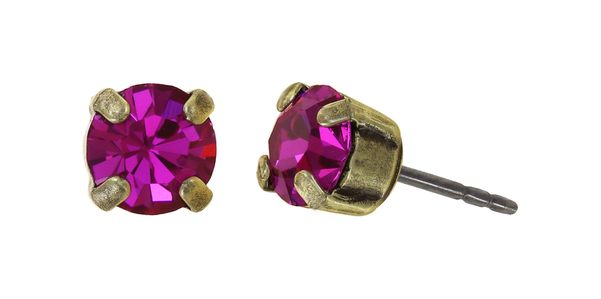 Bild für Ohrstecker Black Jack Dunkelrosa Fuchsia SS 29