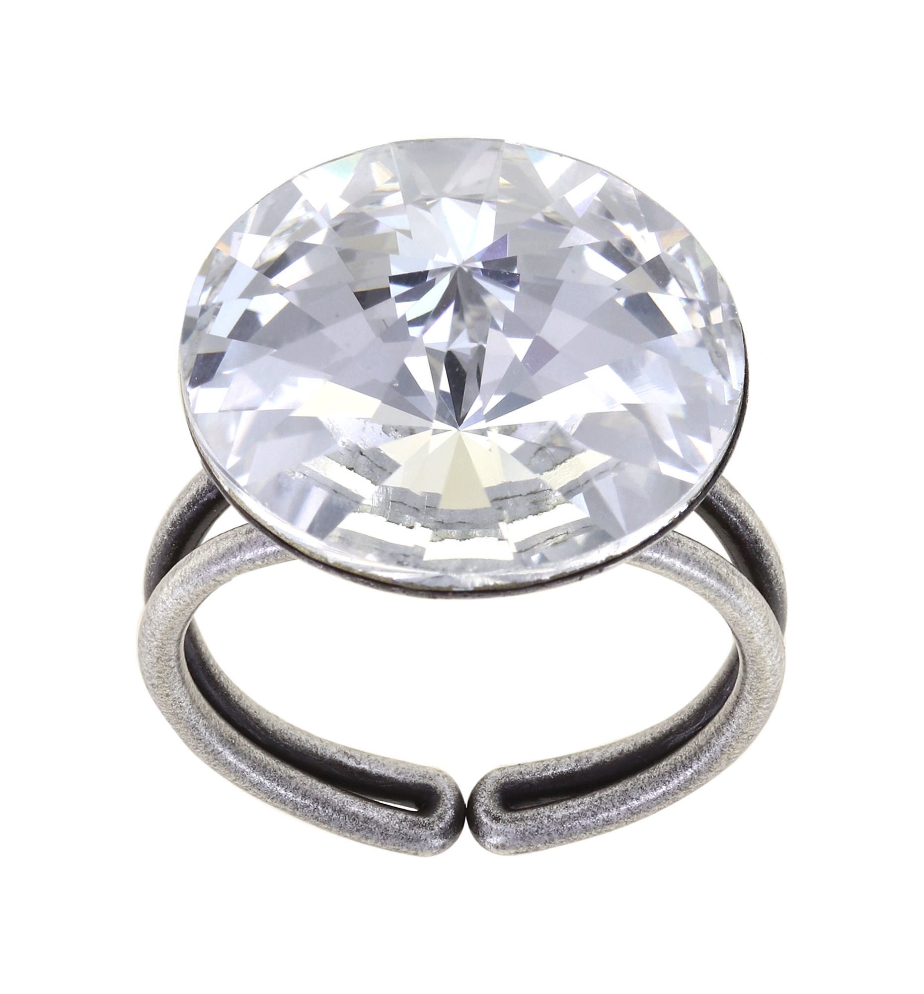 image pour Anneau Rivoli Blanc crystal 18mm