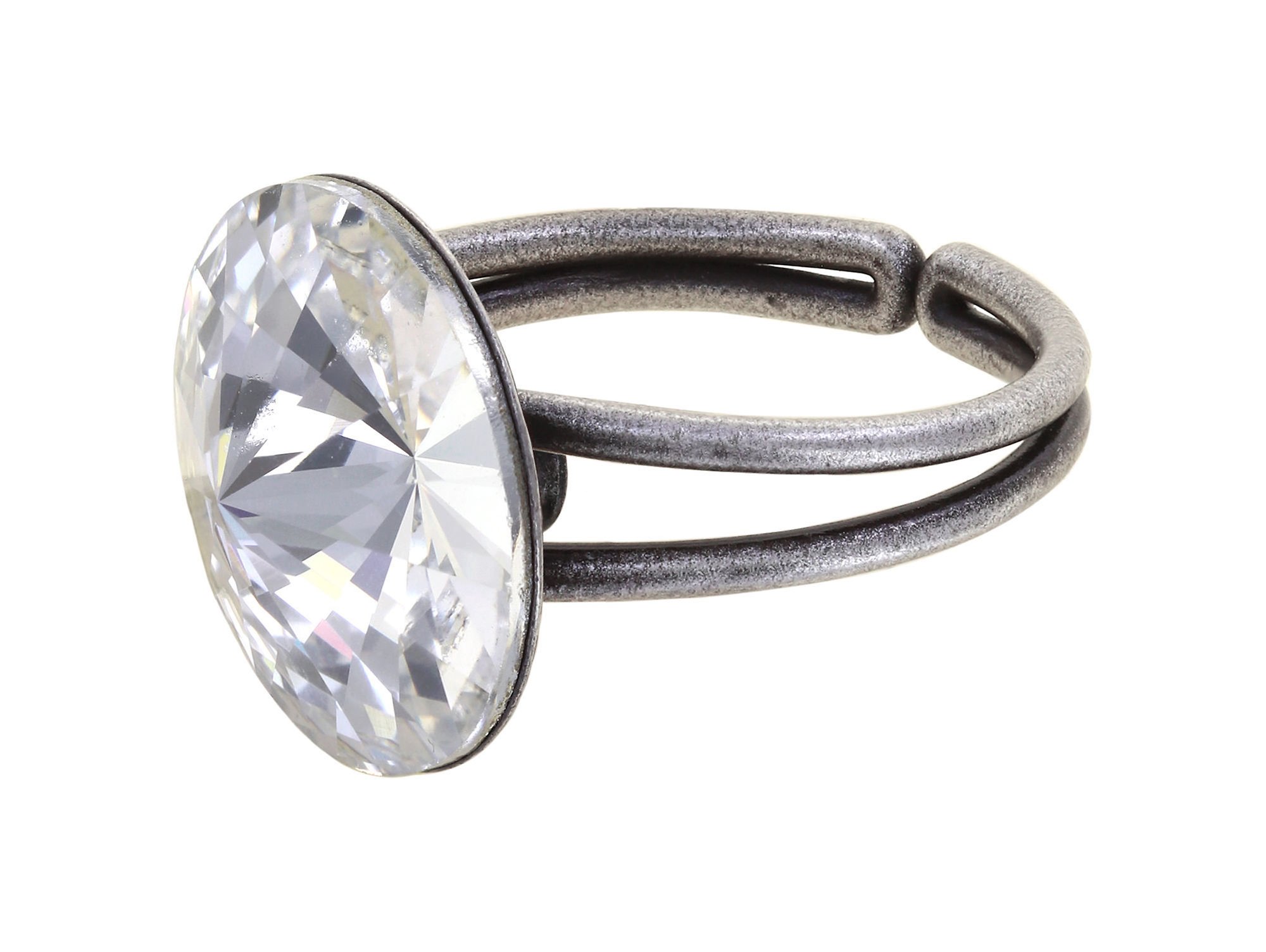 image pour Anneau Rivoli Blanc crystal 18mm