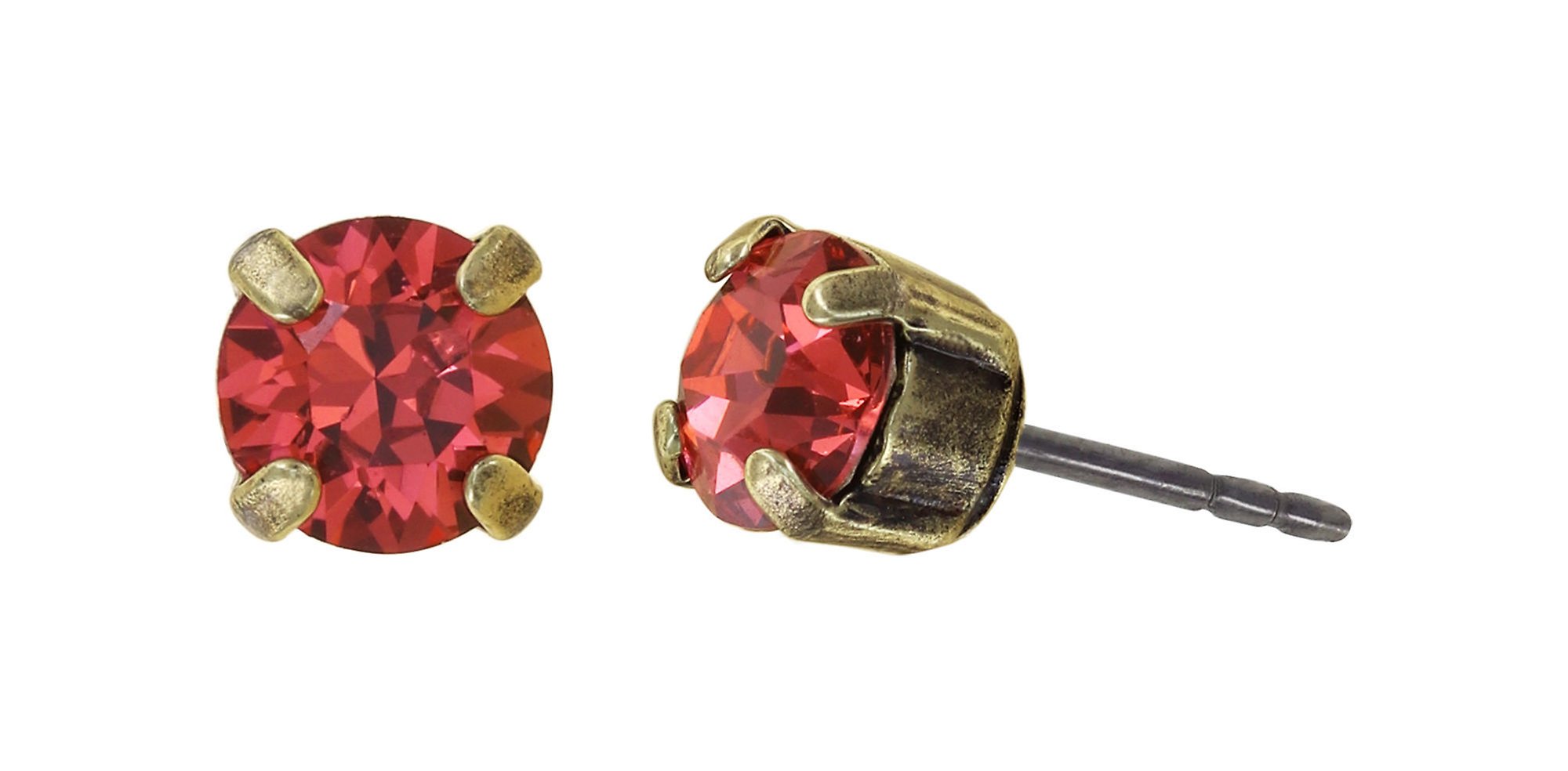 image for Earring Stud Black Jack Coralline padparadscha SS 29