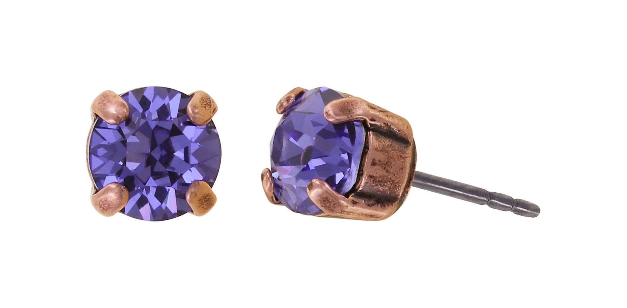 image pour Clou d'oreille Black Jack Lila tanzanite SS 29