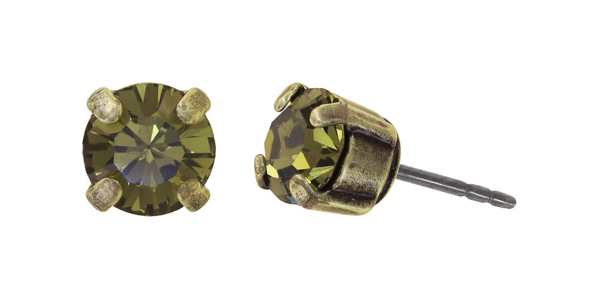 image for Earring Stud Black Jack Green Khaki SS 29