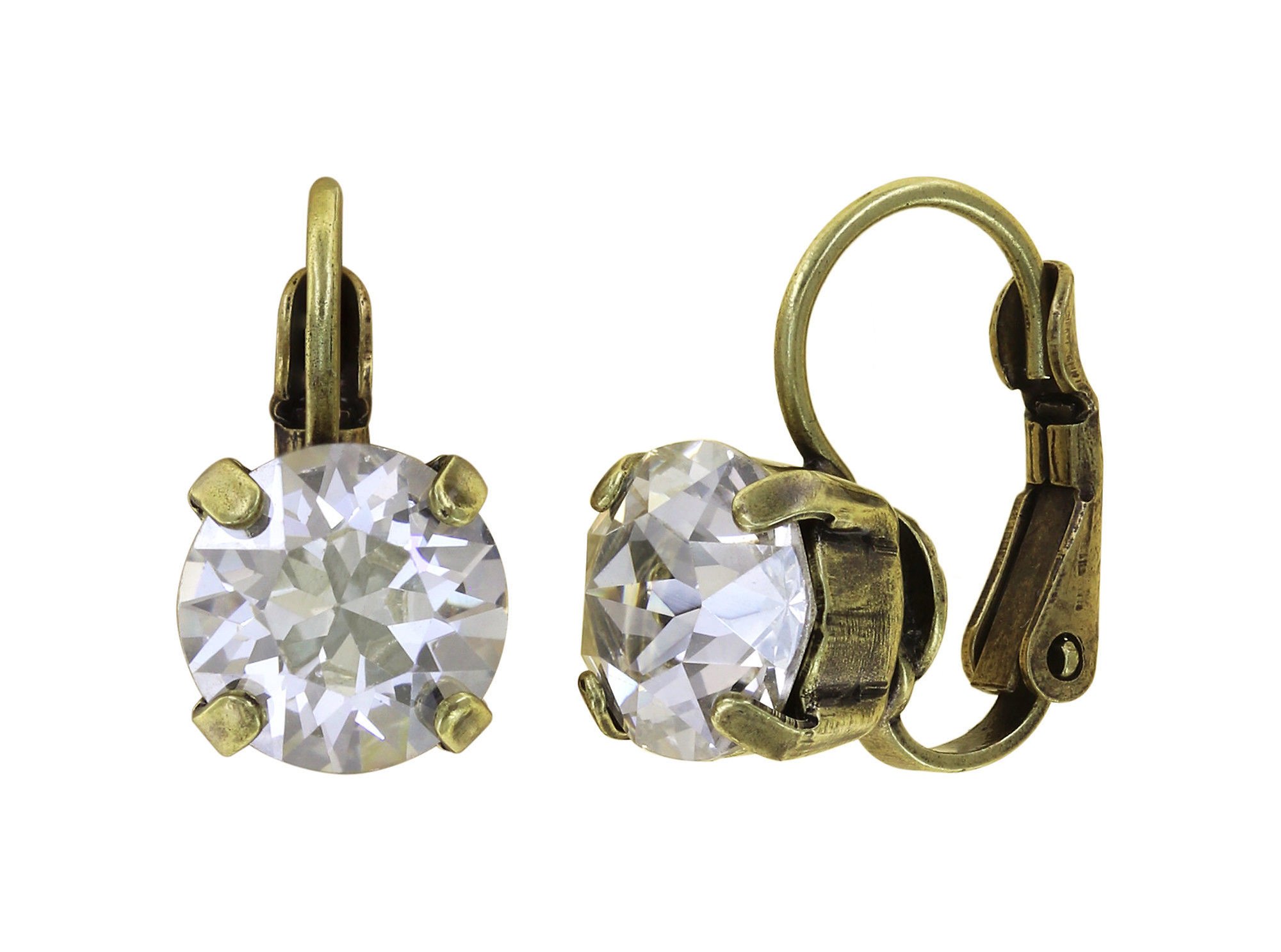 image pour Boucles d'oreilles Eurowire Black Jack Blanc crystal silver shade SS 39