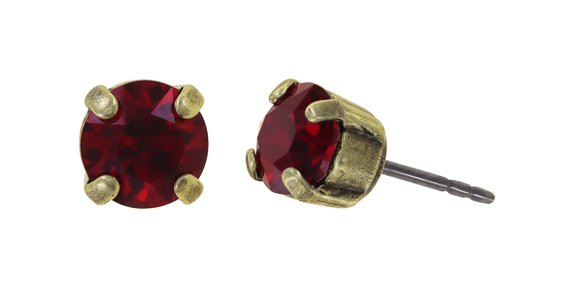 Bild für Ohrstecker Black Jack Rot Siam SS 29