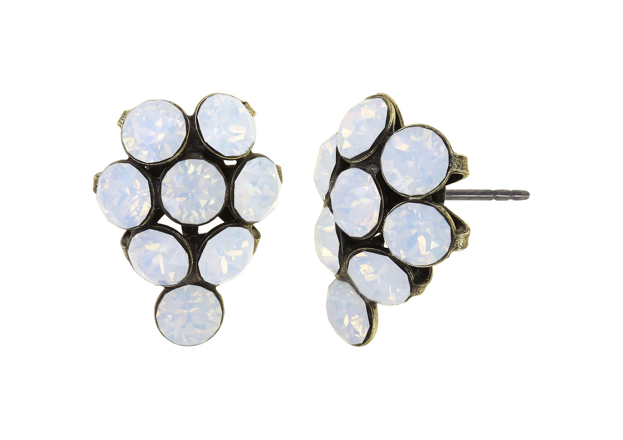 image pour Clou d'oreille Magic Fireball Blanc white opal Classic Size (21mm Ø)