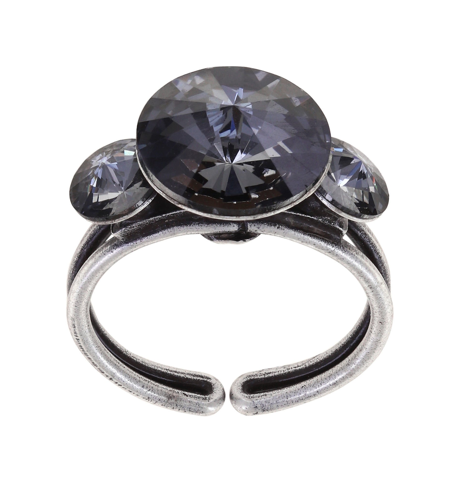 image for Ring Rivoli Grey crystal night fall 12 mm