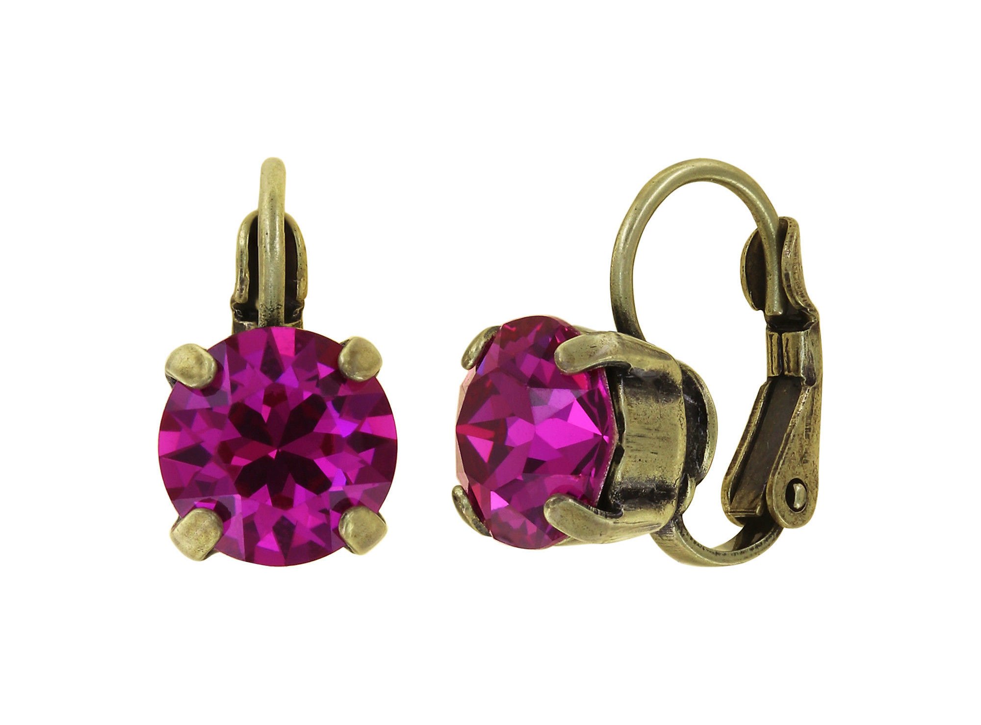 image for Earring Eurowire Black Jack Dark Rose fuchsia SS 39