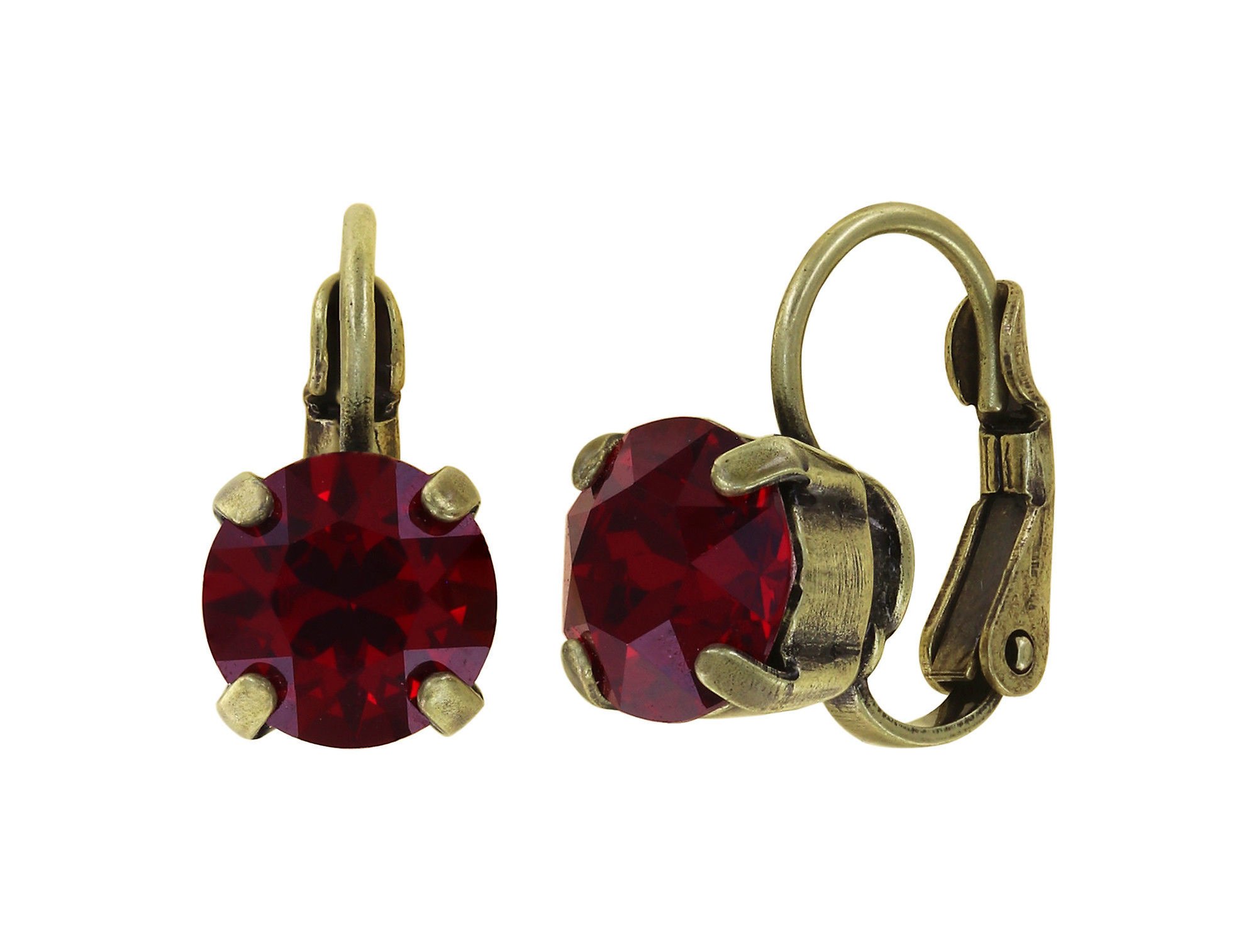image for Earring Eurowire Black Jack Red siam SS 39