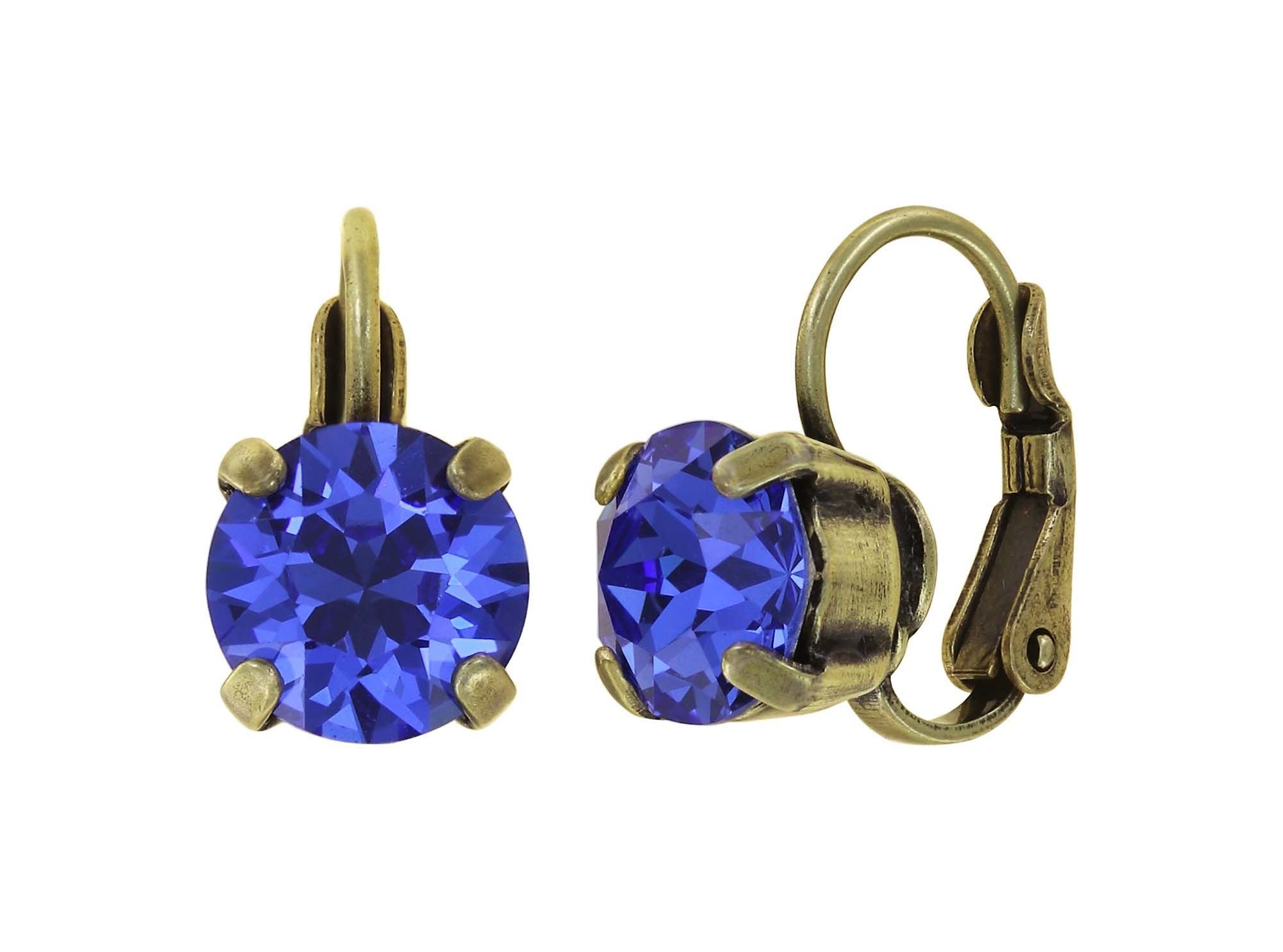 image for Earring Eurowire Black Jack Blue sapphire SS 39