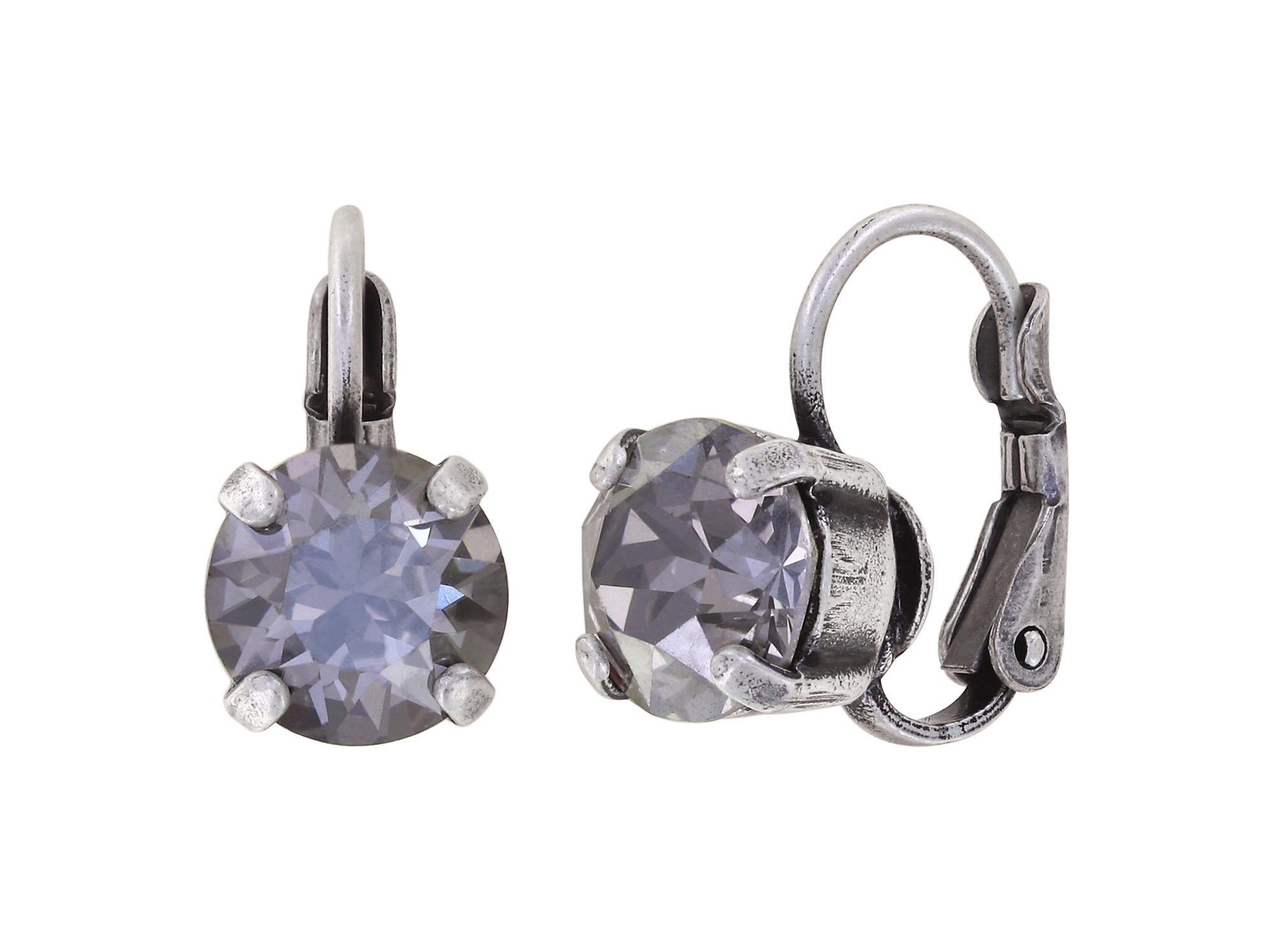 image for Earring Eurowire Black Jack Grey crystal satin SS 39