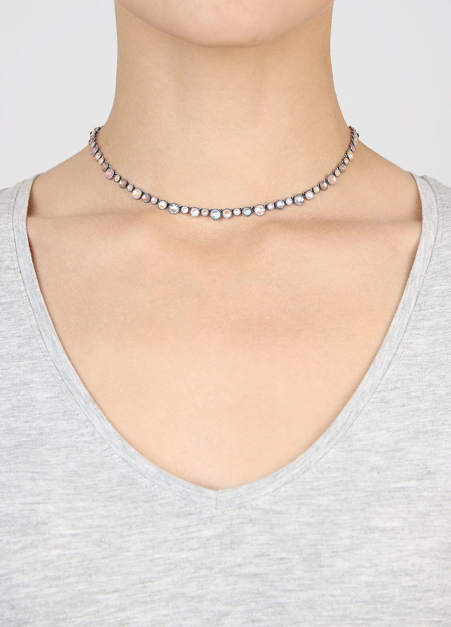 image for Necklace Water Cascade White / Lt. Rose  