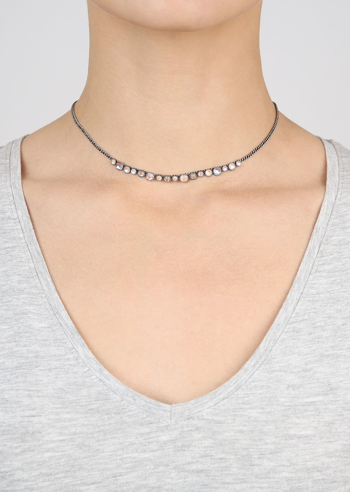 image for Necklace Water Cascade White / Lt. Rose  