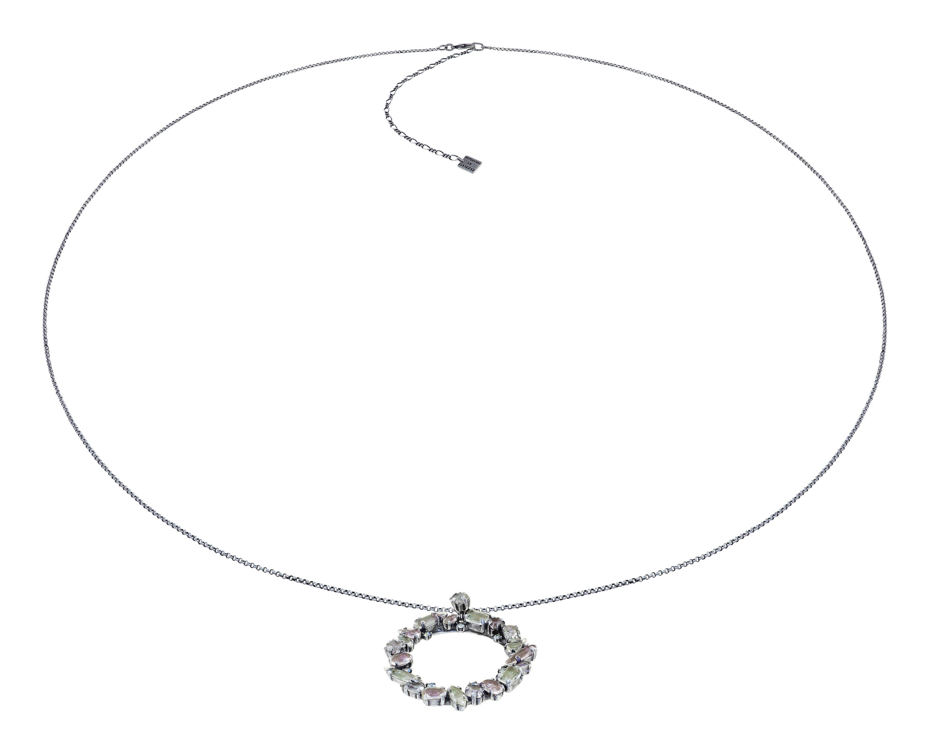 image for Necklace Pendant (Long) Abegail Pastel Multi  