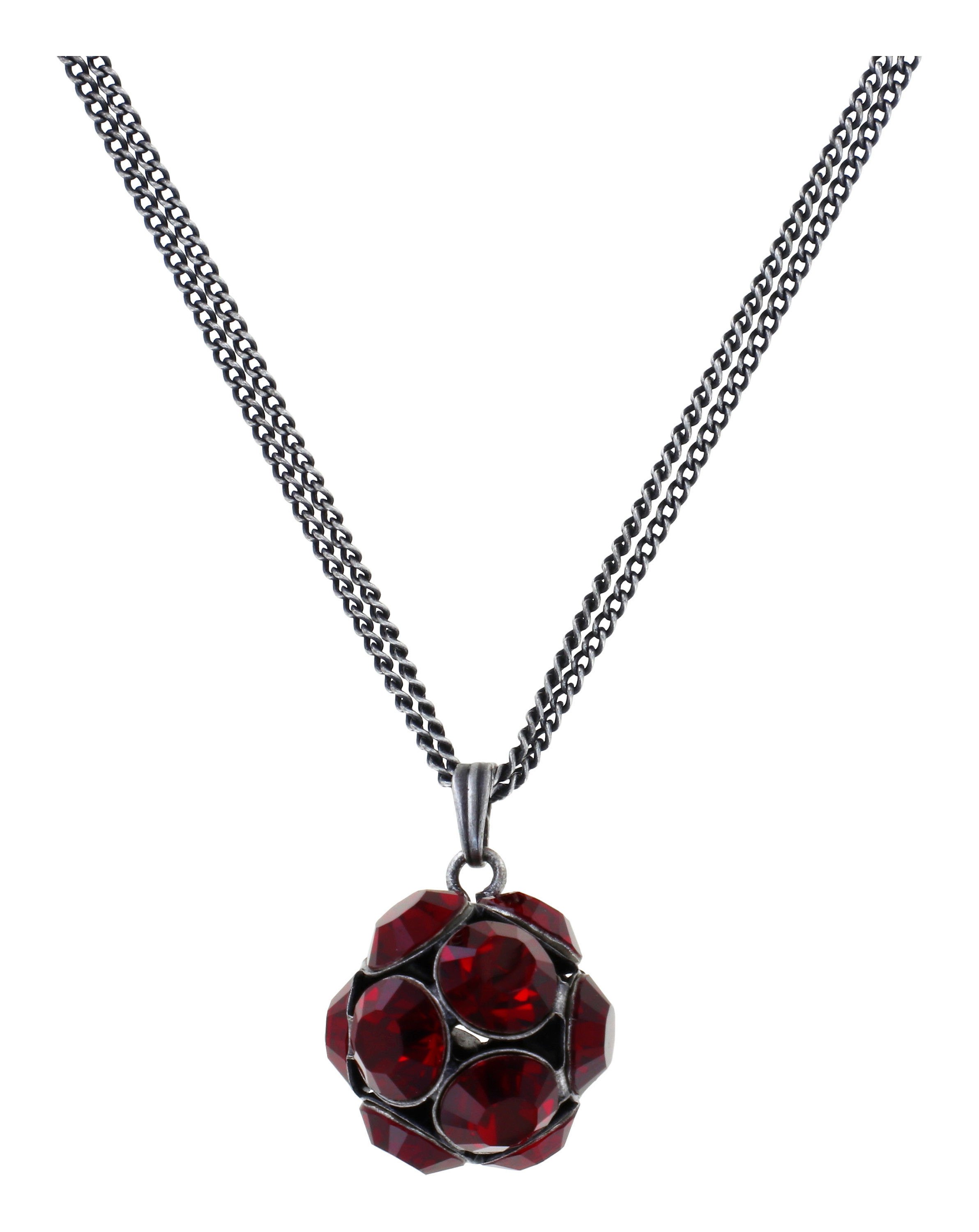 image pour Collier pendant Disco Balls Rouge siam SS 39