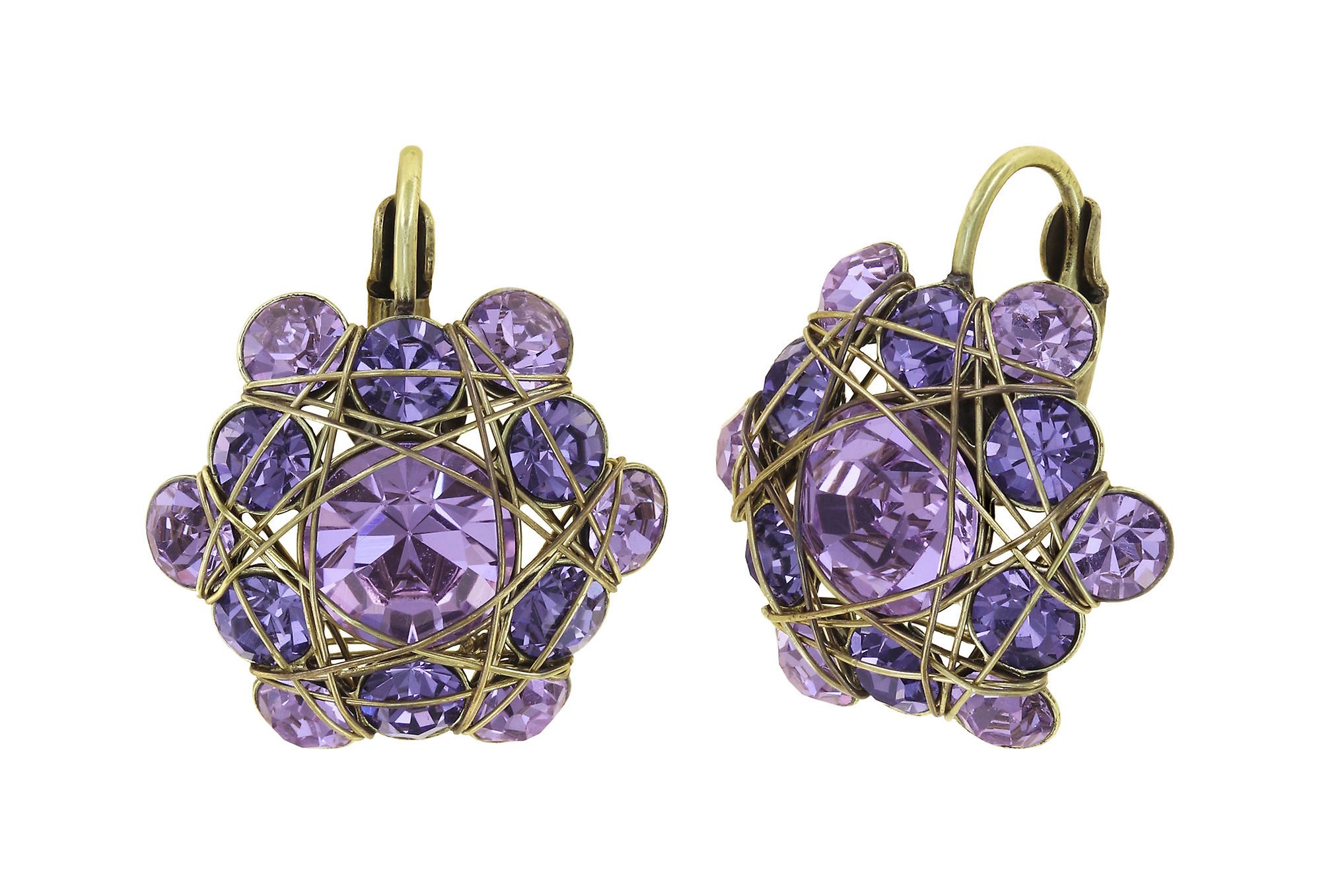 image for Earring Eurowire Bended Lights Lila  