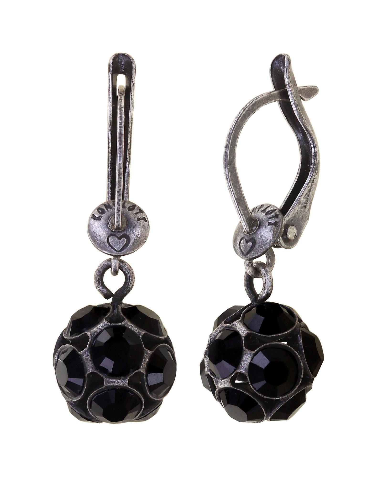 image pour Boucles d'oreilles pendantes Disco Balls Noir jet PP 32
