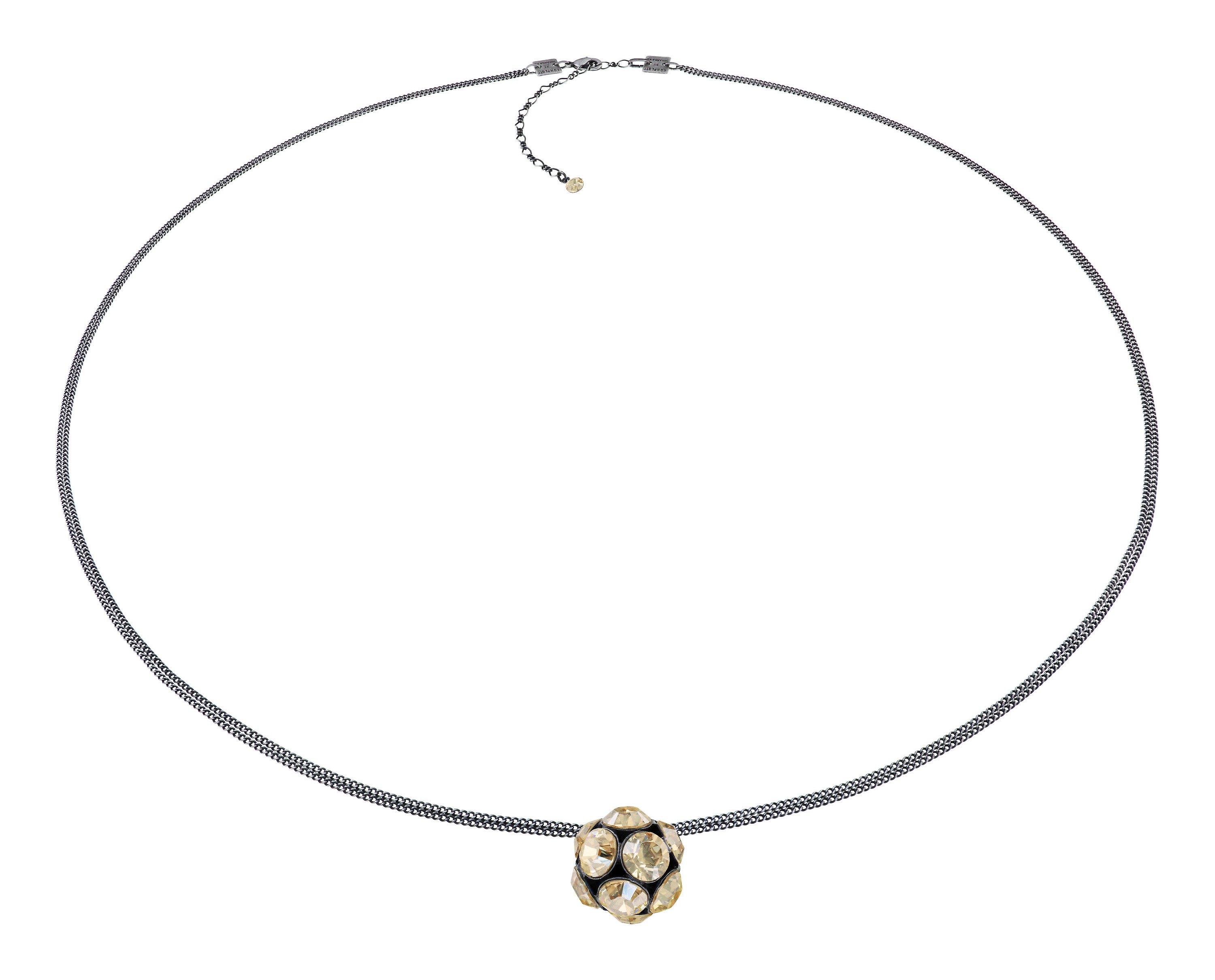 image pour Collier pendant Disco Balls Beige crystal golden shadow SS 39