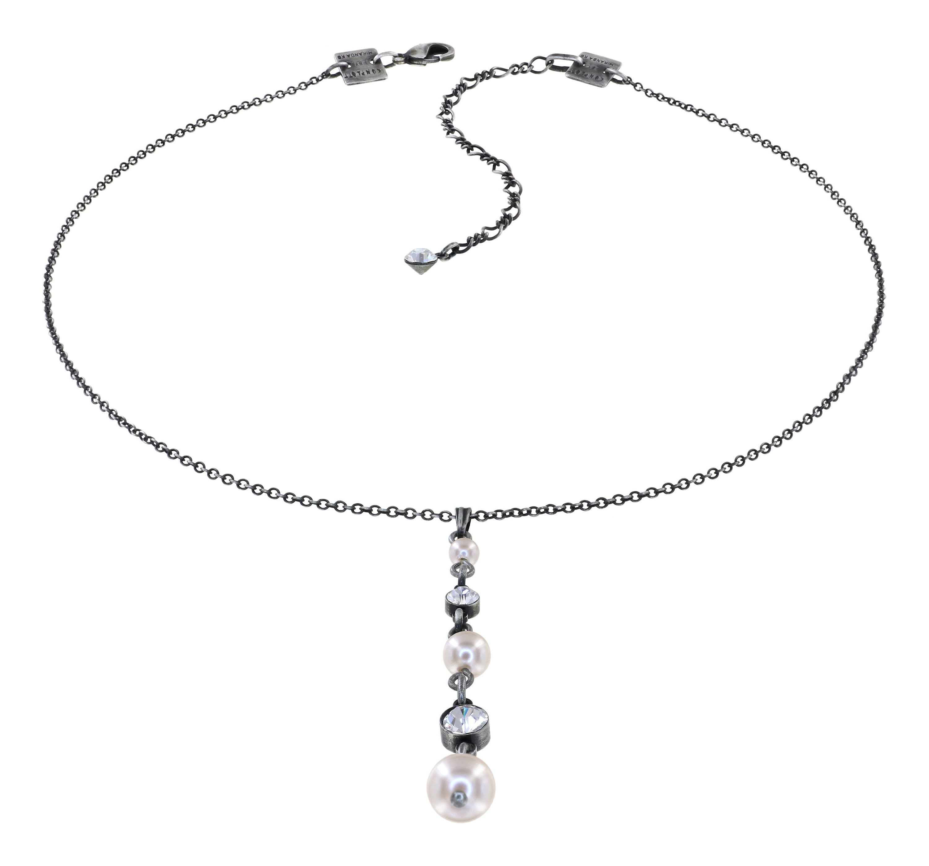 image for Necklace Pendant Pearl Shadow White crystal 
