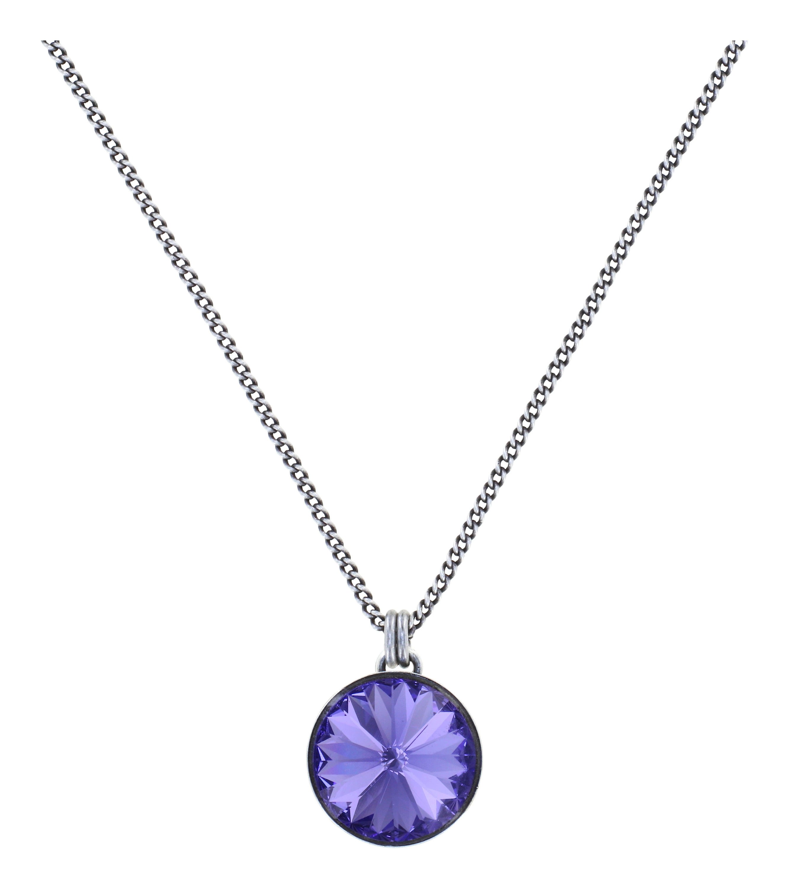 image pour Collier pendant Rivoli Lila tanzanite 14mm