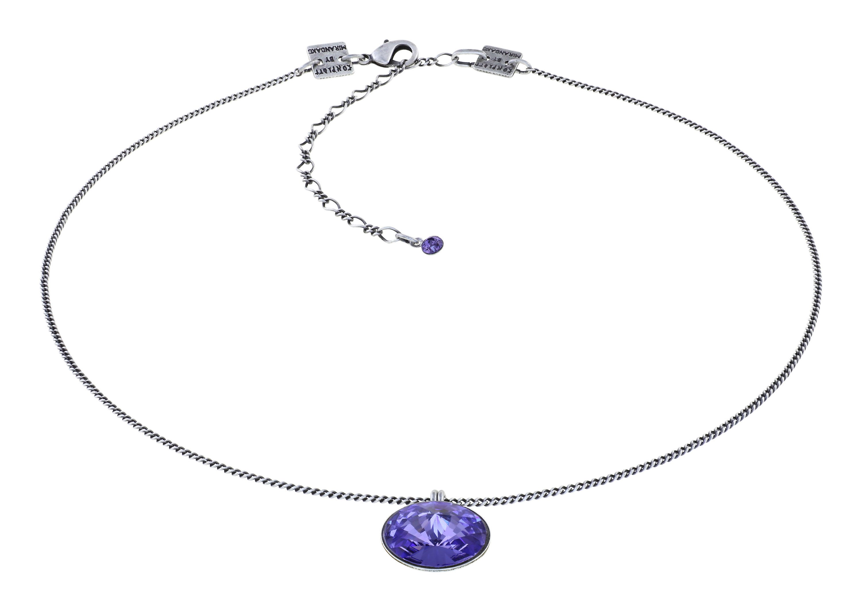 image pour Collier pendant Rivoli Lila tanzanite 14mm