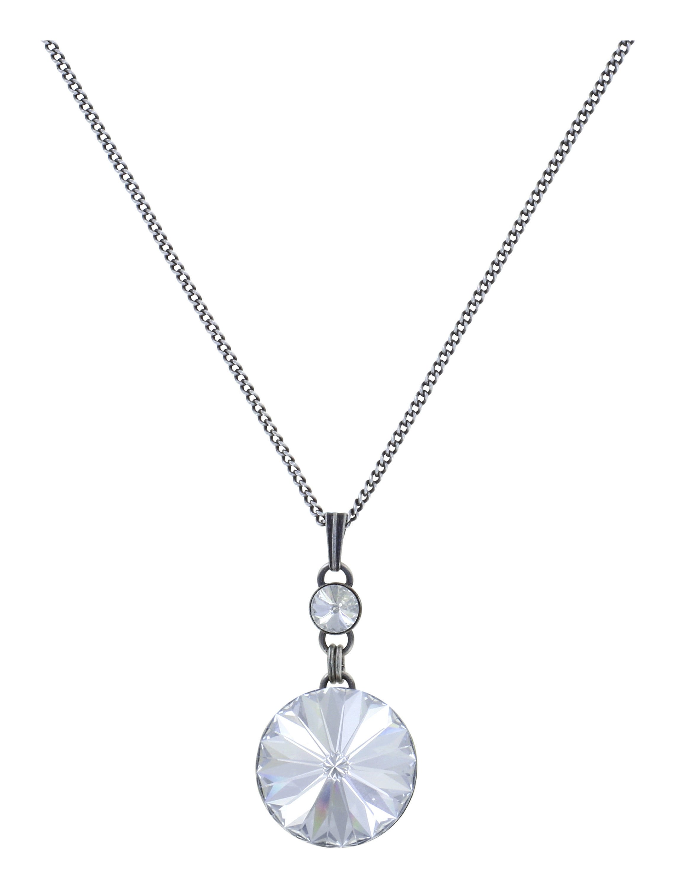 image for Necklace Pendant (Long) Rivoli White crystal 18mm