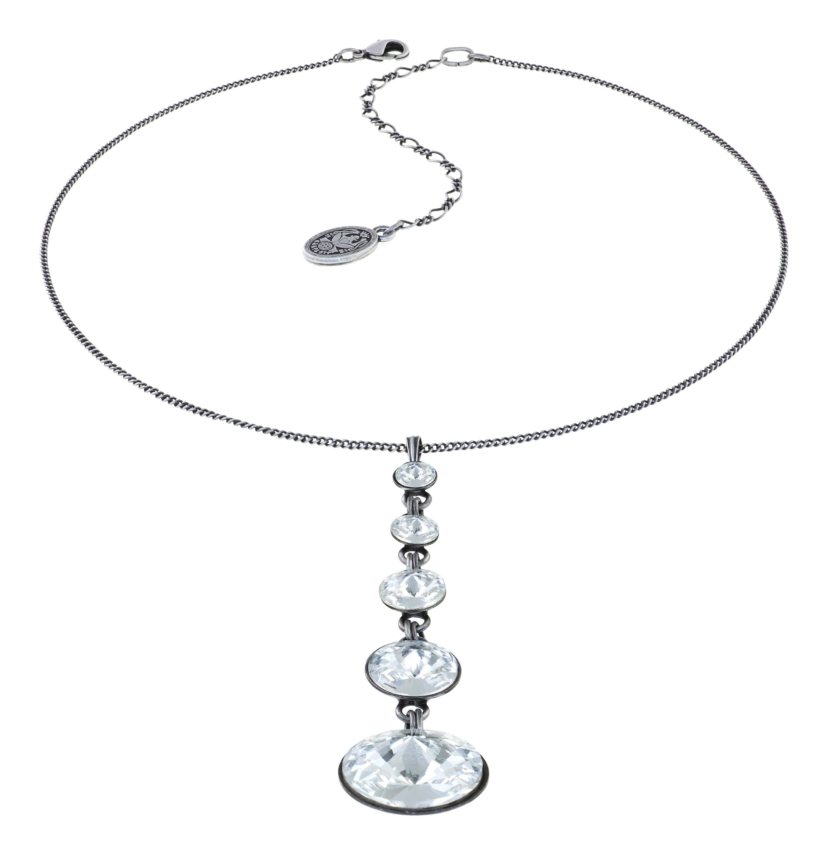 image for Necklace Pendant Rivoli White crystal 