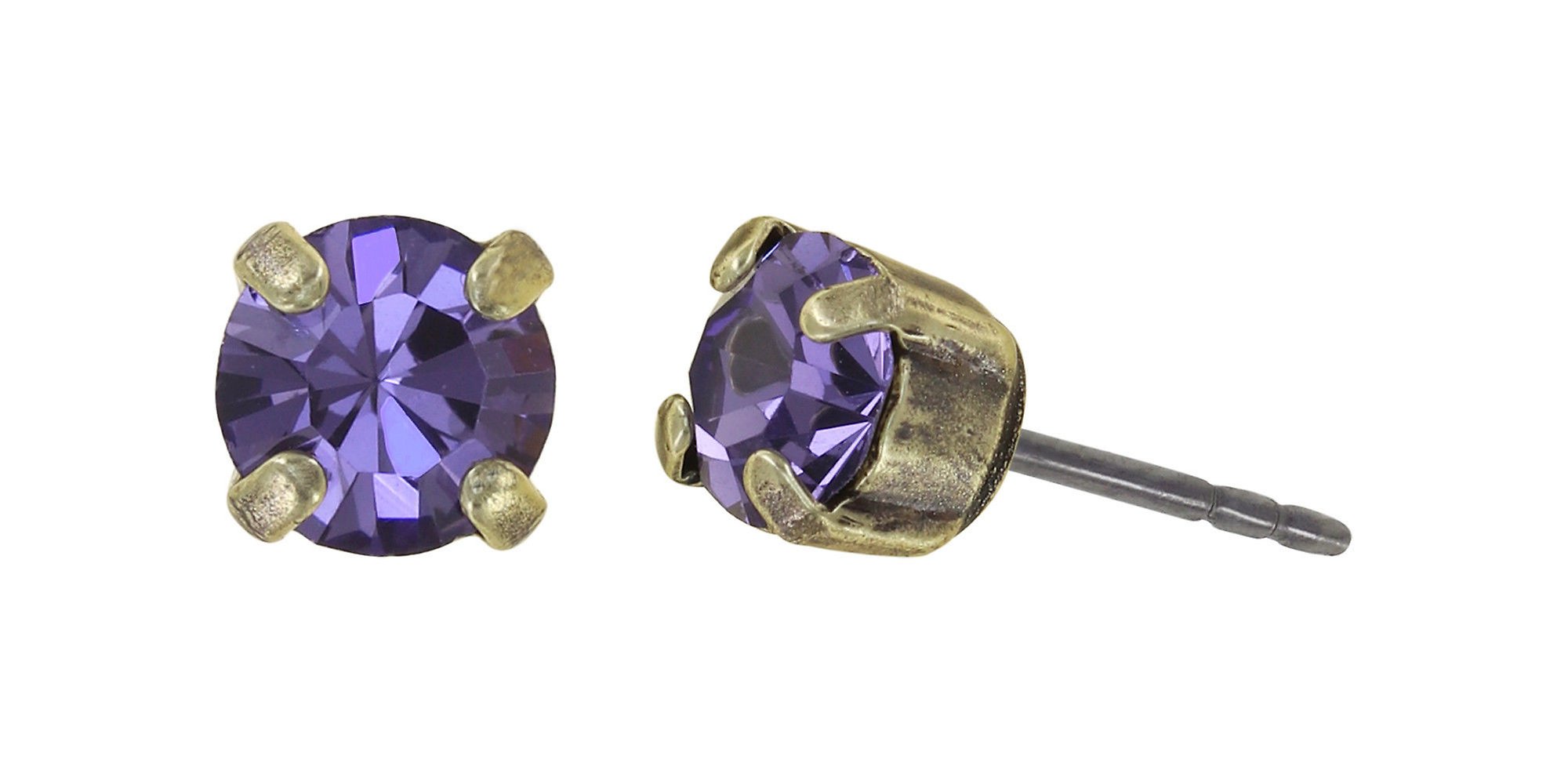 image for Earring Stud Black Jack Lila tanzanite SS 29
