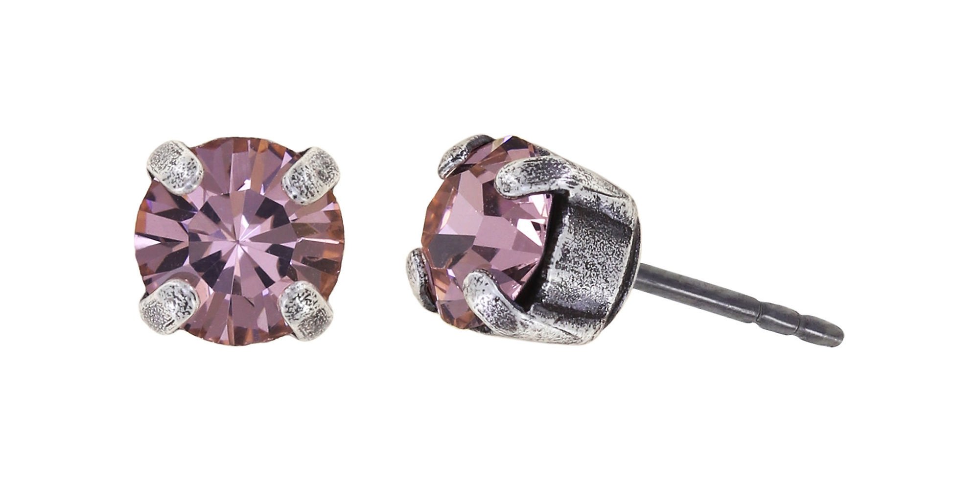 image pour Clou d'oreille Black Jack Rose vintage rose SS 29