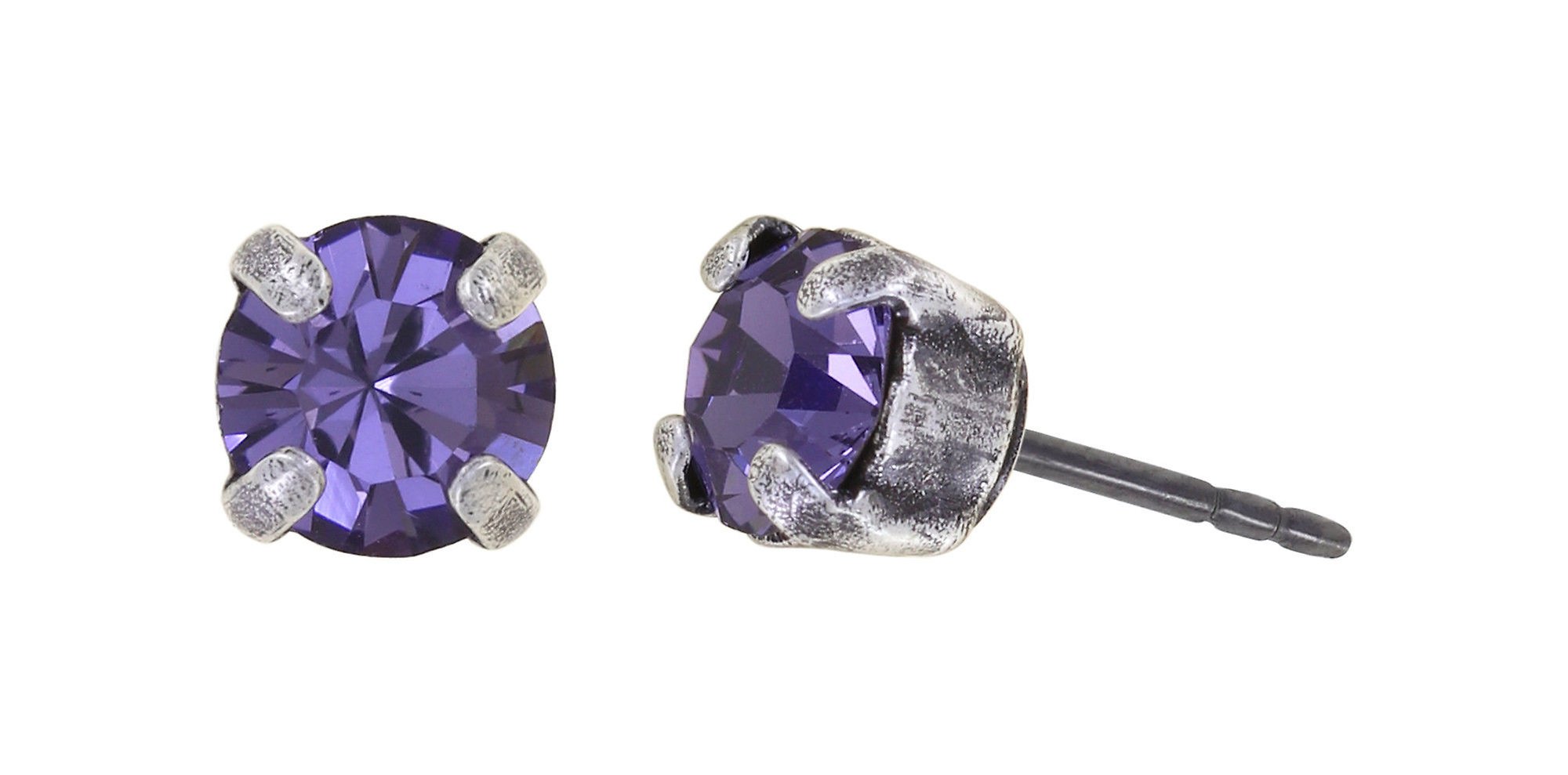 image pour Clou d'oreille Black Jack Lila tanzanite SS 29