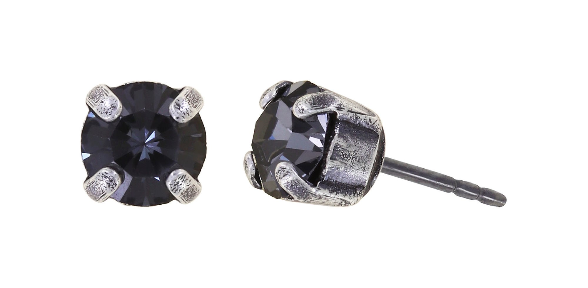 image pour Clou d'oreille Black Jack Gris crystal night fall SS 29